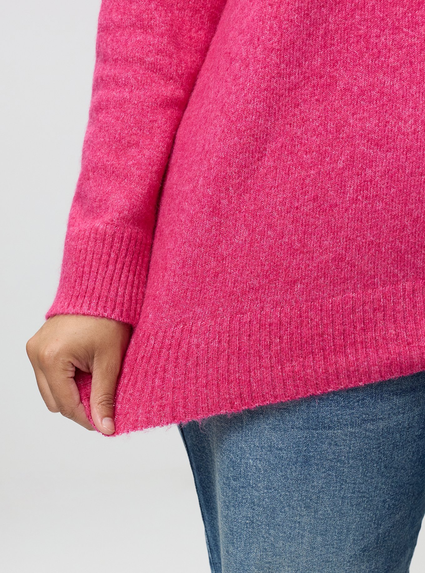 Vegan Cashmere Pullover Sweater, BEETROOT PURPLE, alternate
