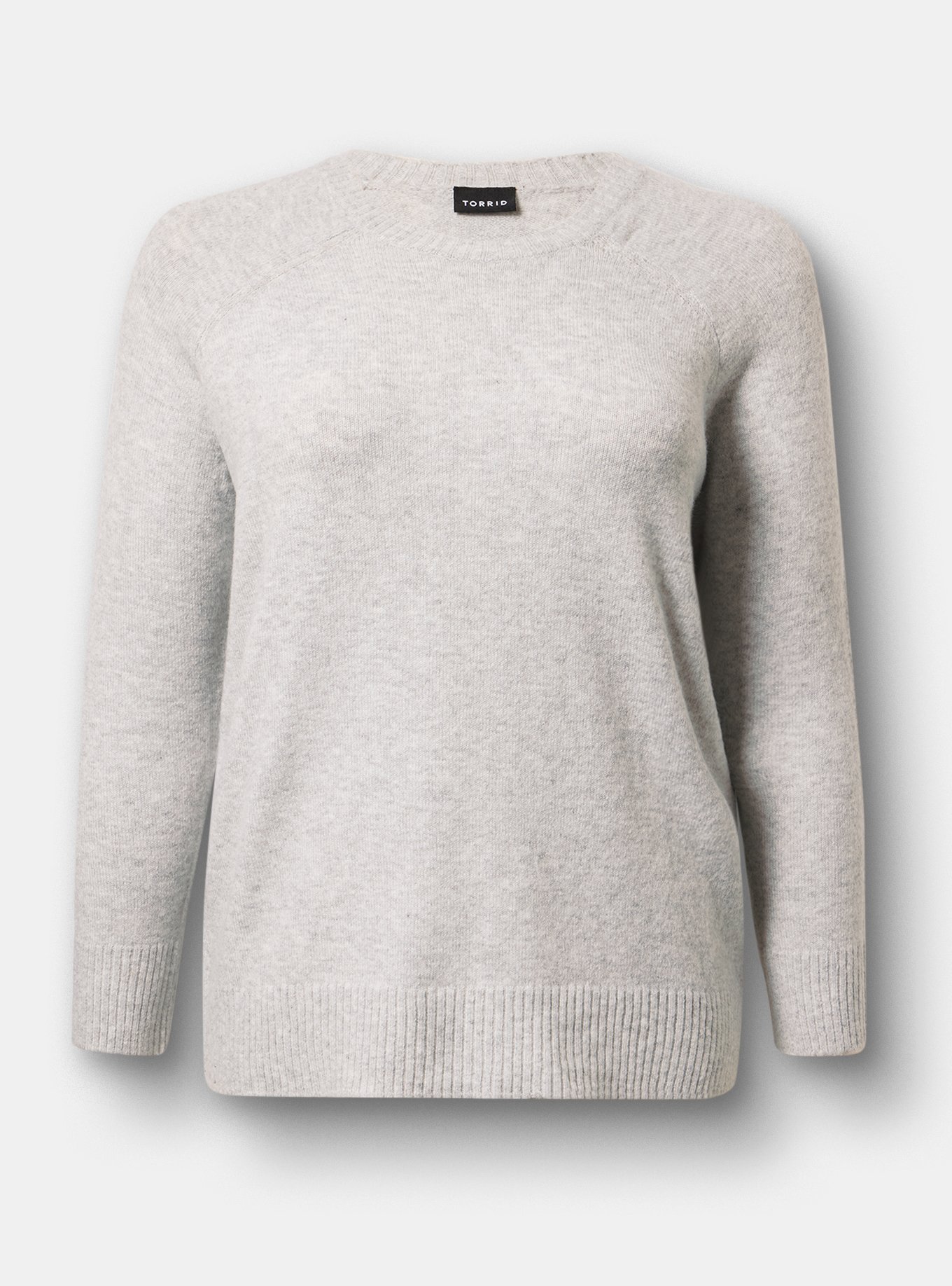 Vegan Cashmere Pullover Sweater, LT HEATHER GREY VEGAN CASHMERE, hi-res