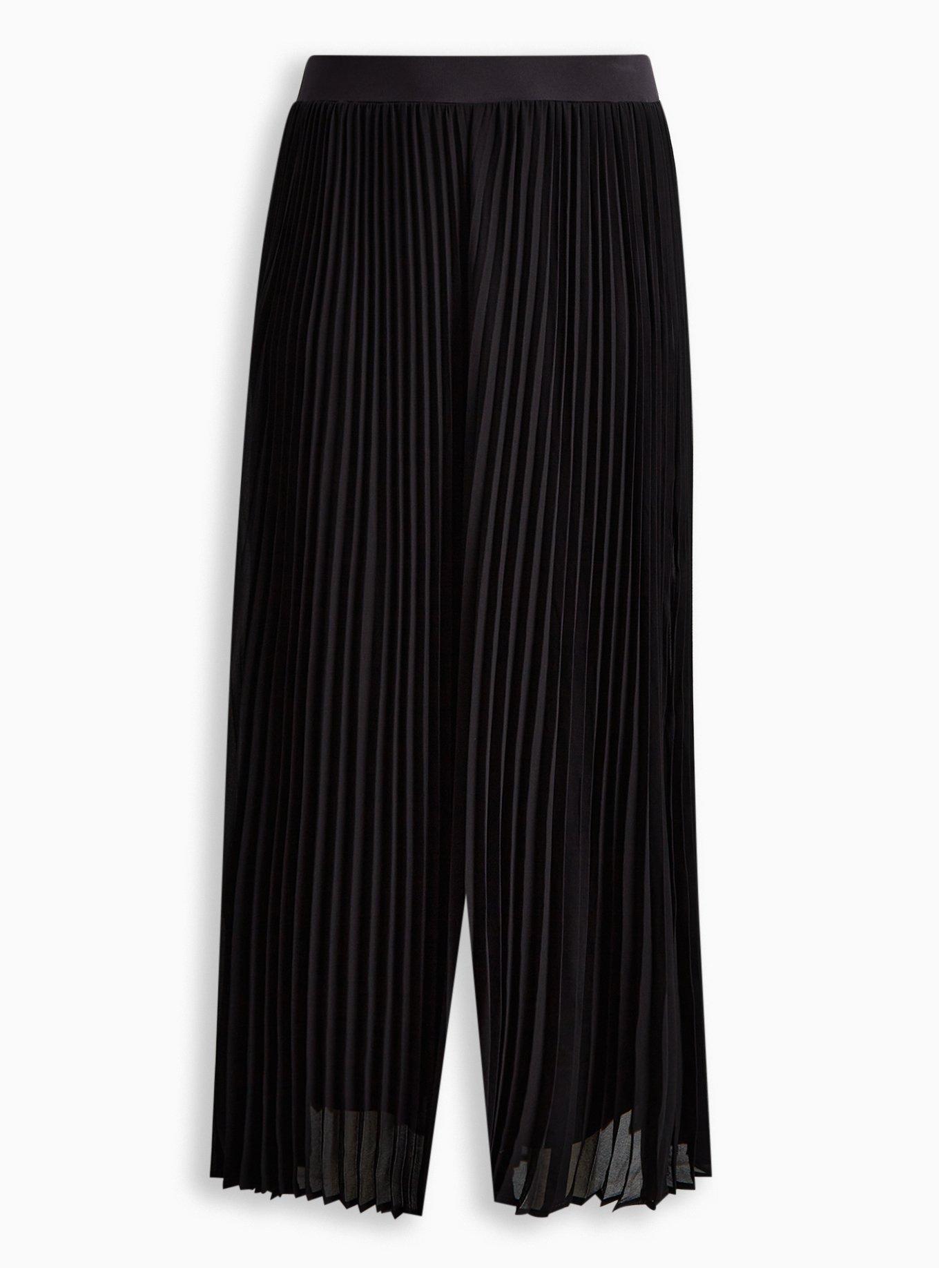 Plus Size Wide Leg Chiffon Pants