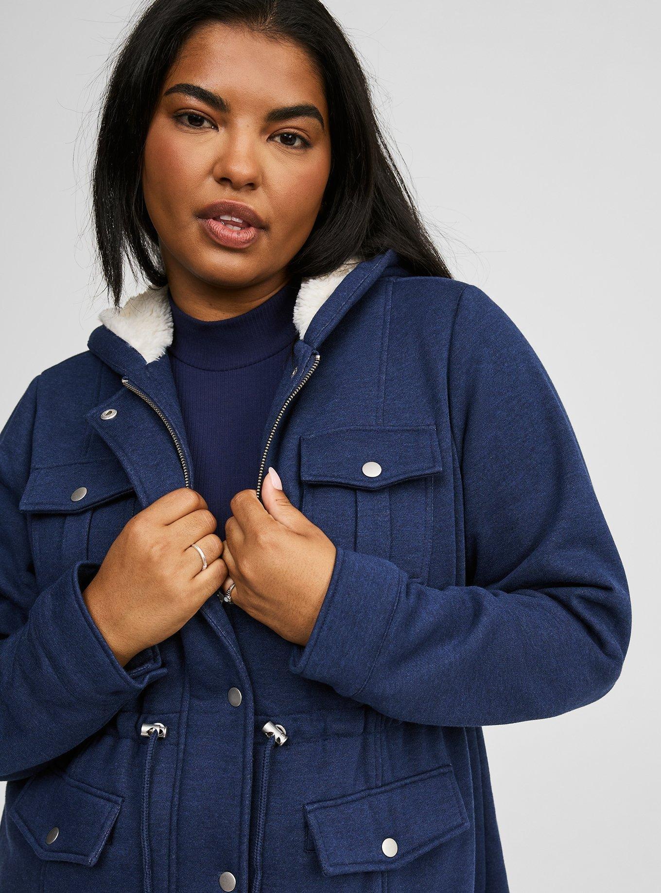 Plus Size Fleece Sherpa Lined Anorak Torrid