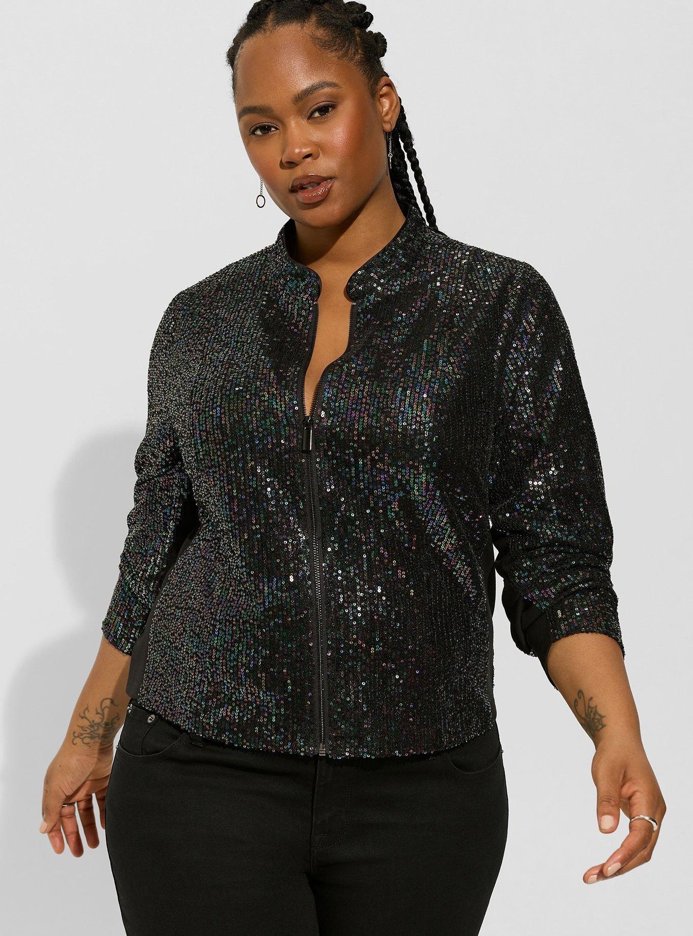 Torrid sequin bomber on sale jacket