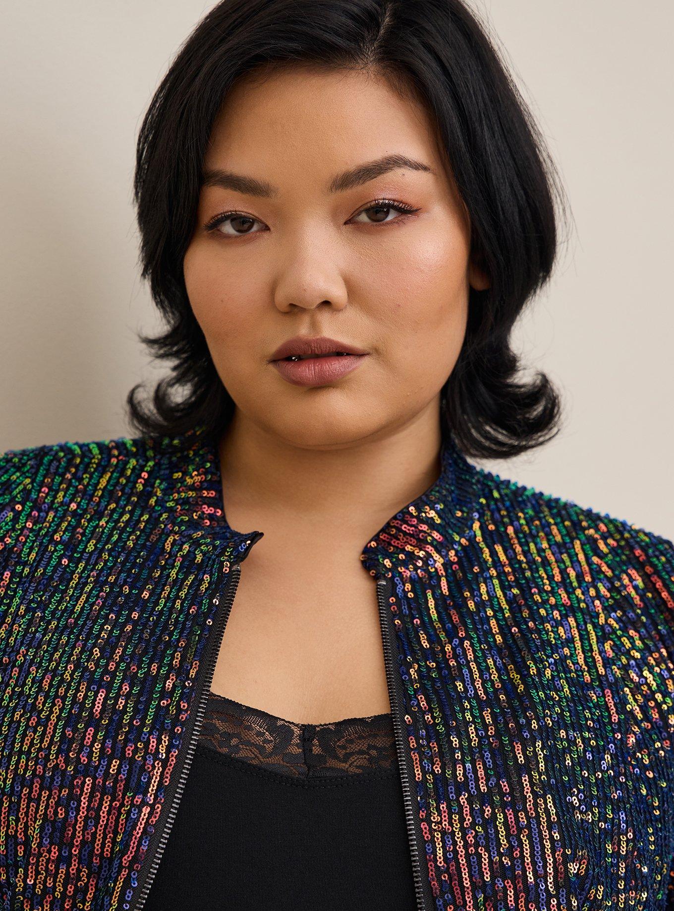 Torrid sequin best sale bomber jacket