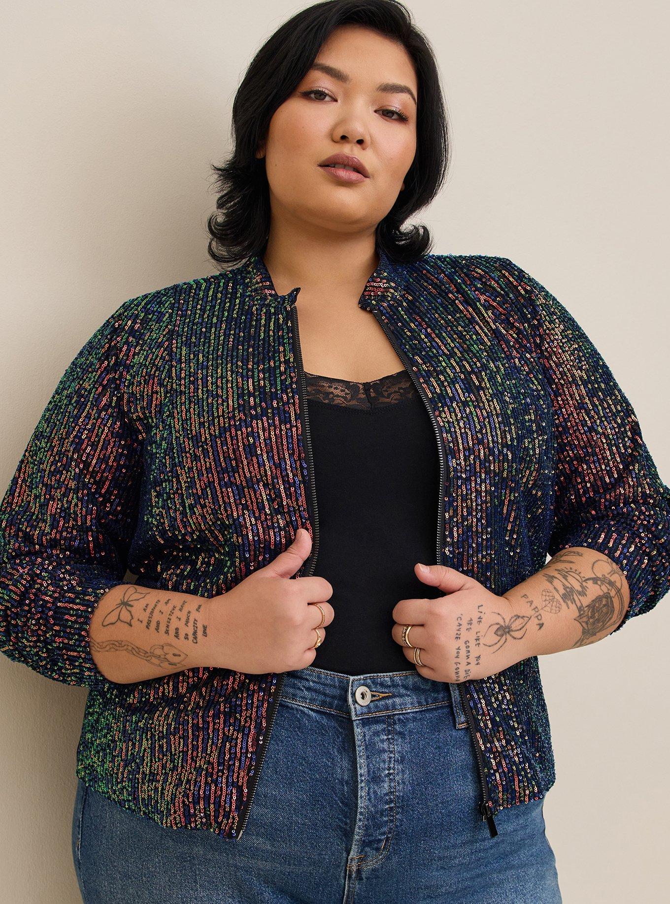 Plus size hot sale sparkle jacket