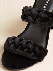 Braided Taper Heel Sandal (WW), BLACK, alternate