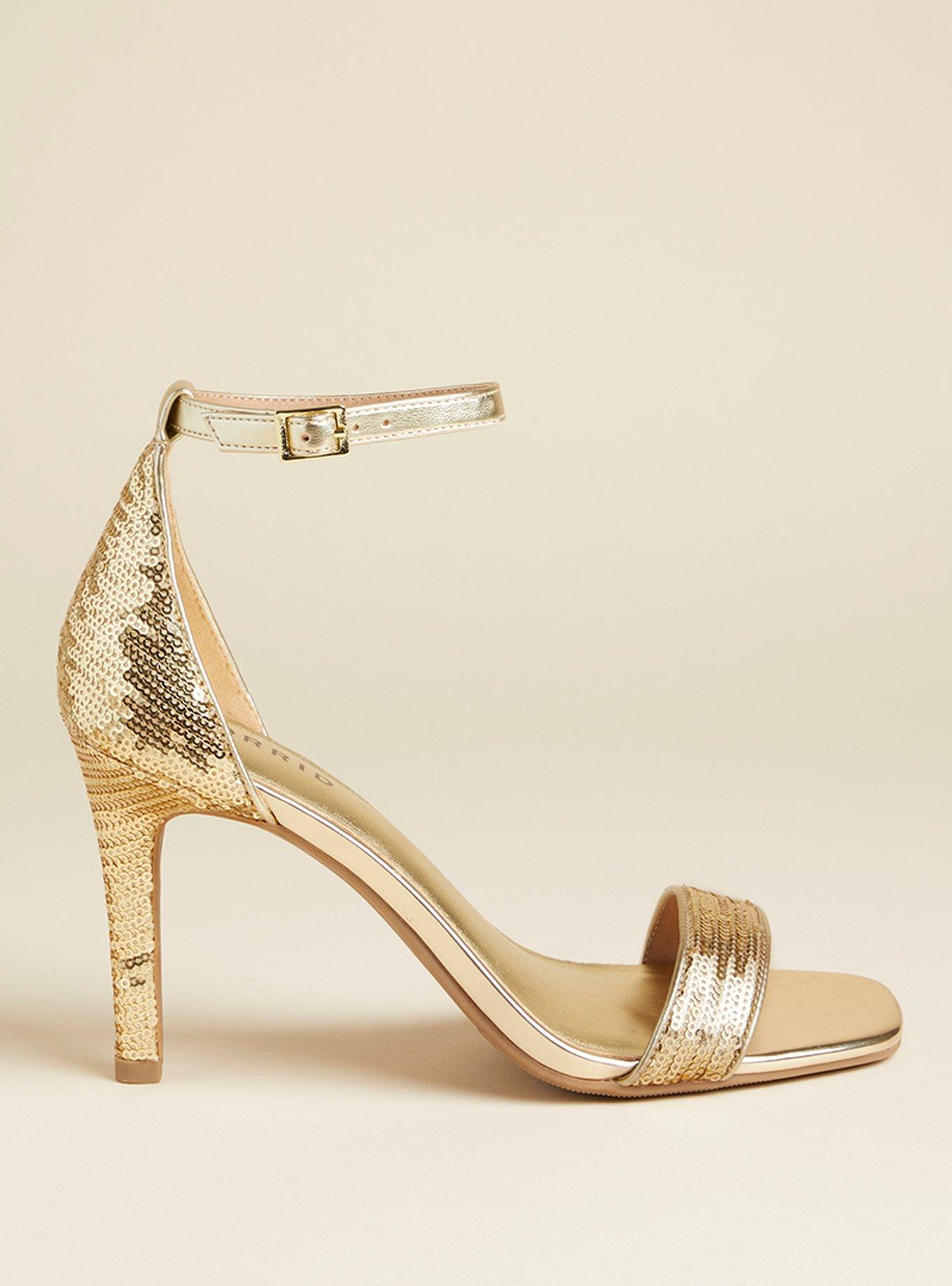 Plus size gold on sale heels