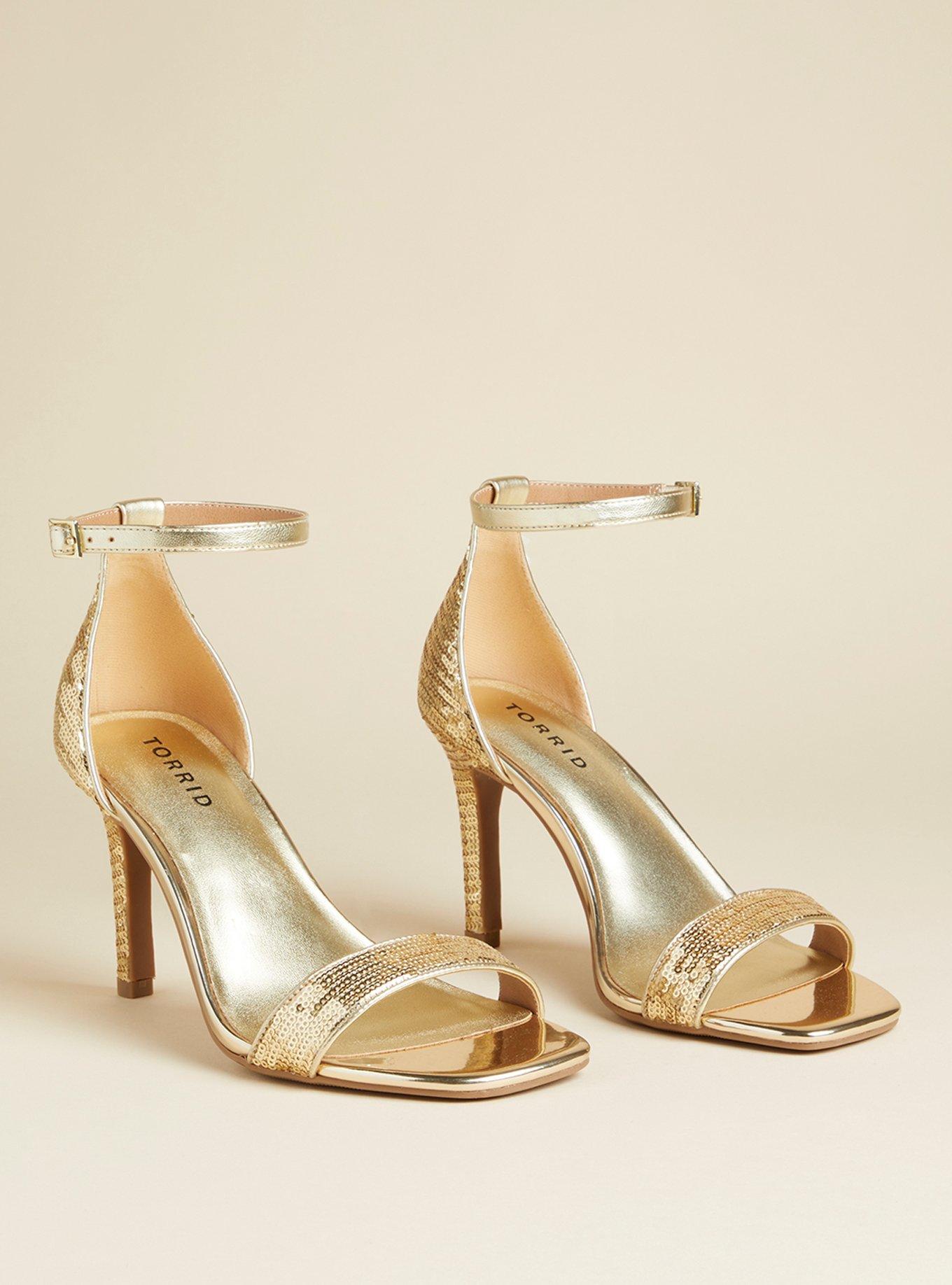 Gold sequin hot sale high heels