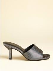 Iridescent Squared Toe Heel Sandal (WW), GUNMETAL, alternate