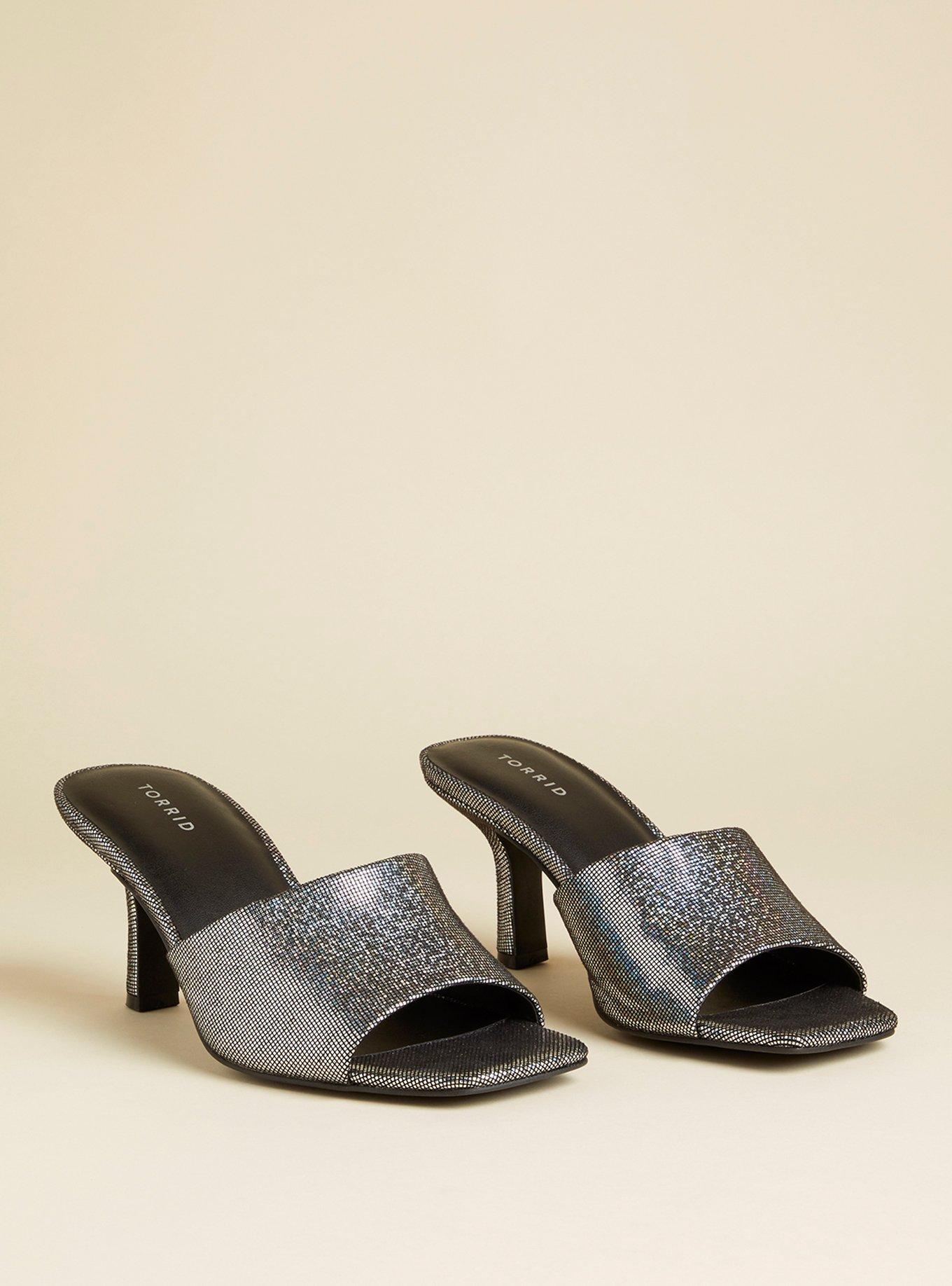 Plus Size Iridescent Squared Toe Heel Sandal WW Torrid