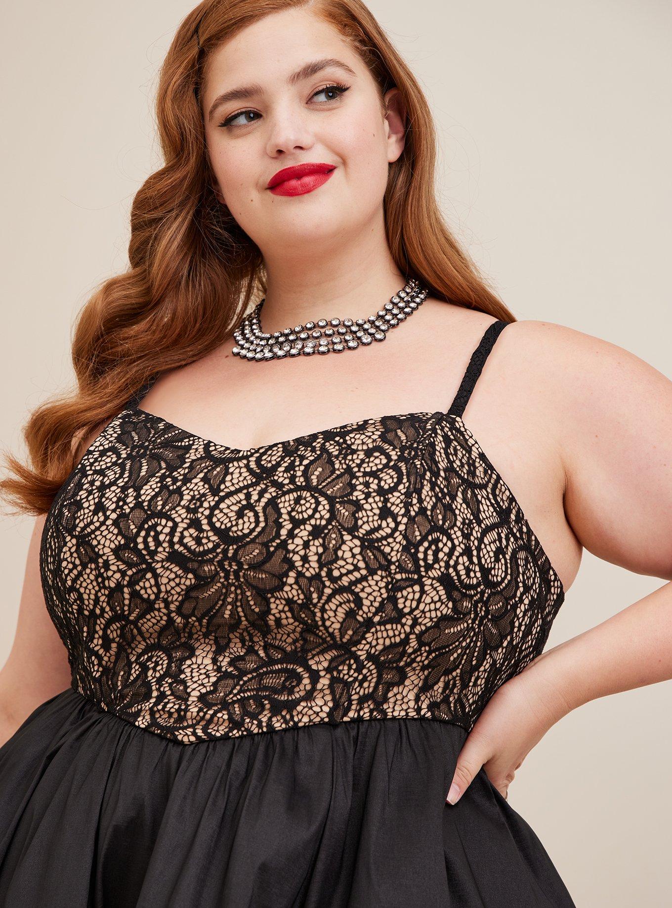 Plus Size - Maxi Ponte Sweetheart Neck Hi-Lo Dress - Torrid