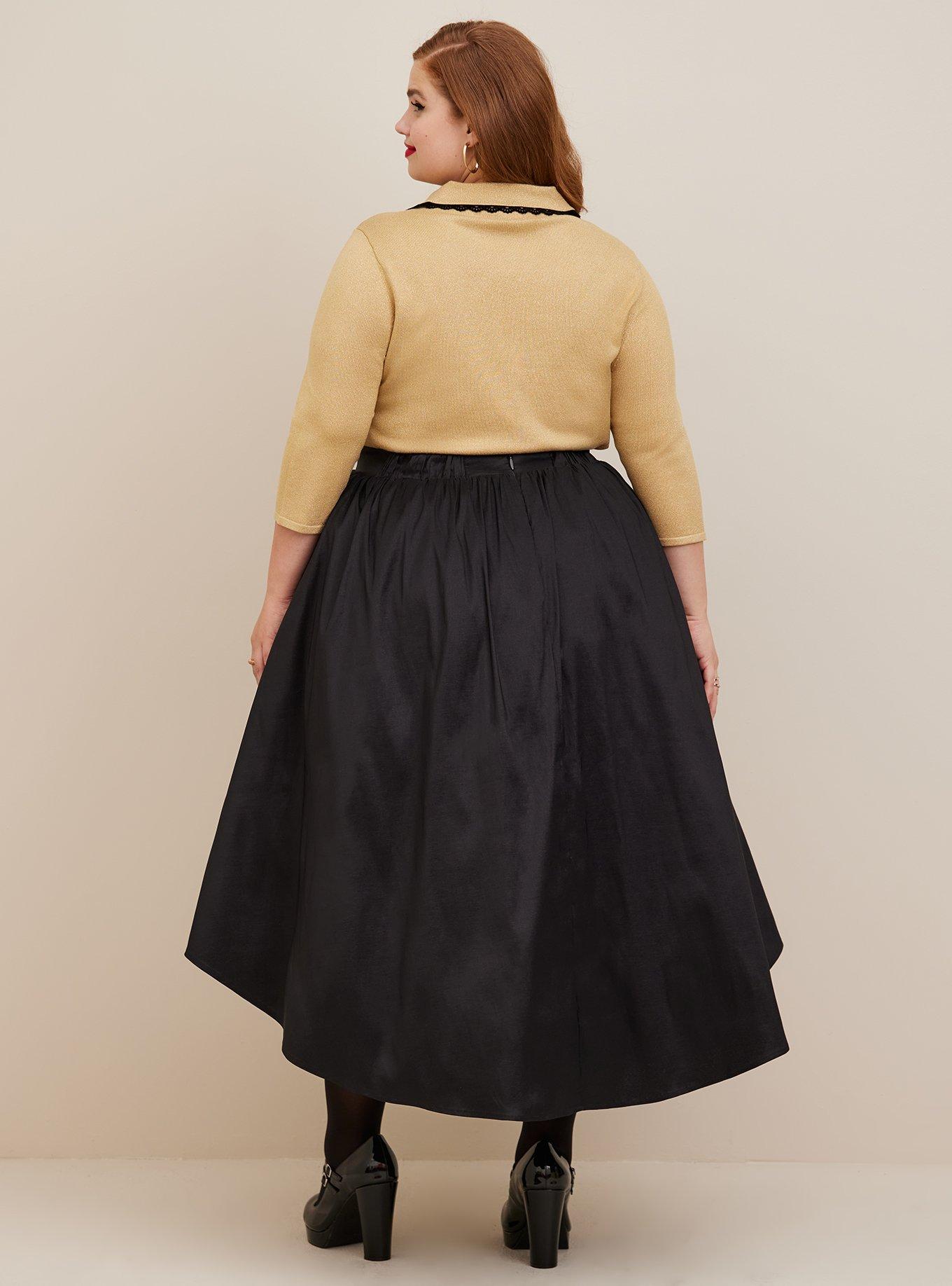 Plus size 2025 taffeta skirt