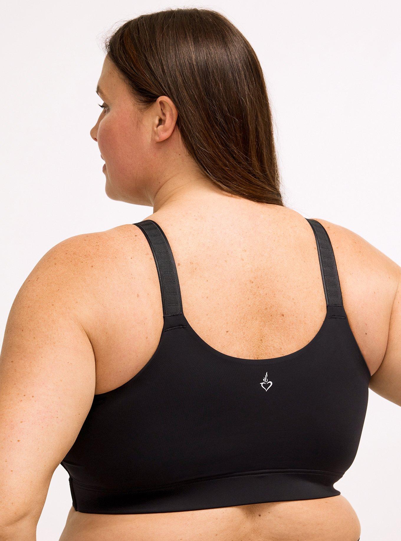Plus Size - High Impact Wireless Zip Front Active Sports Bra - Torrid