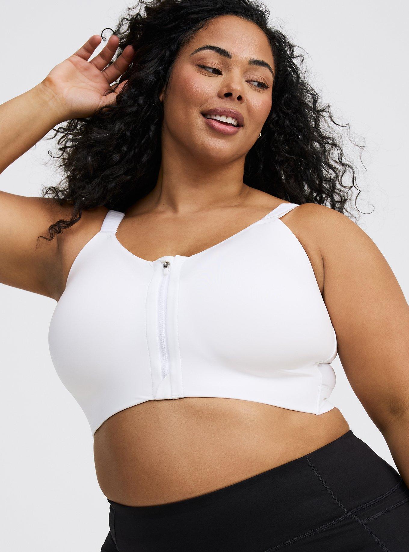 Wire-Free Hi-Impact Zip-Front Sports Bra