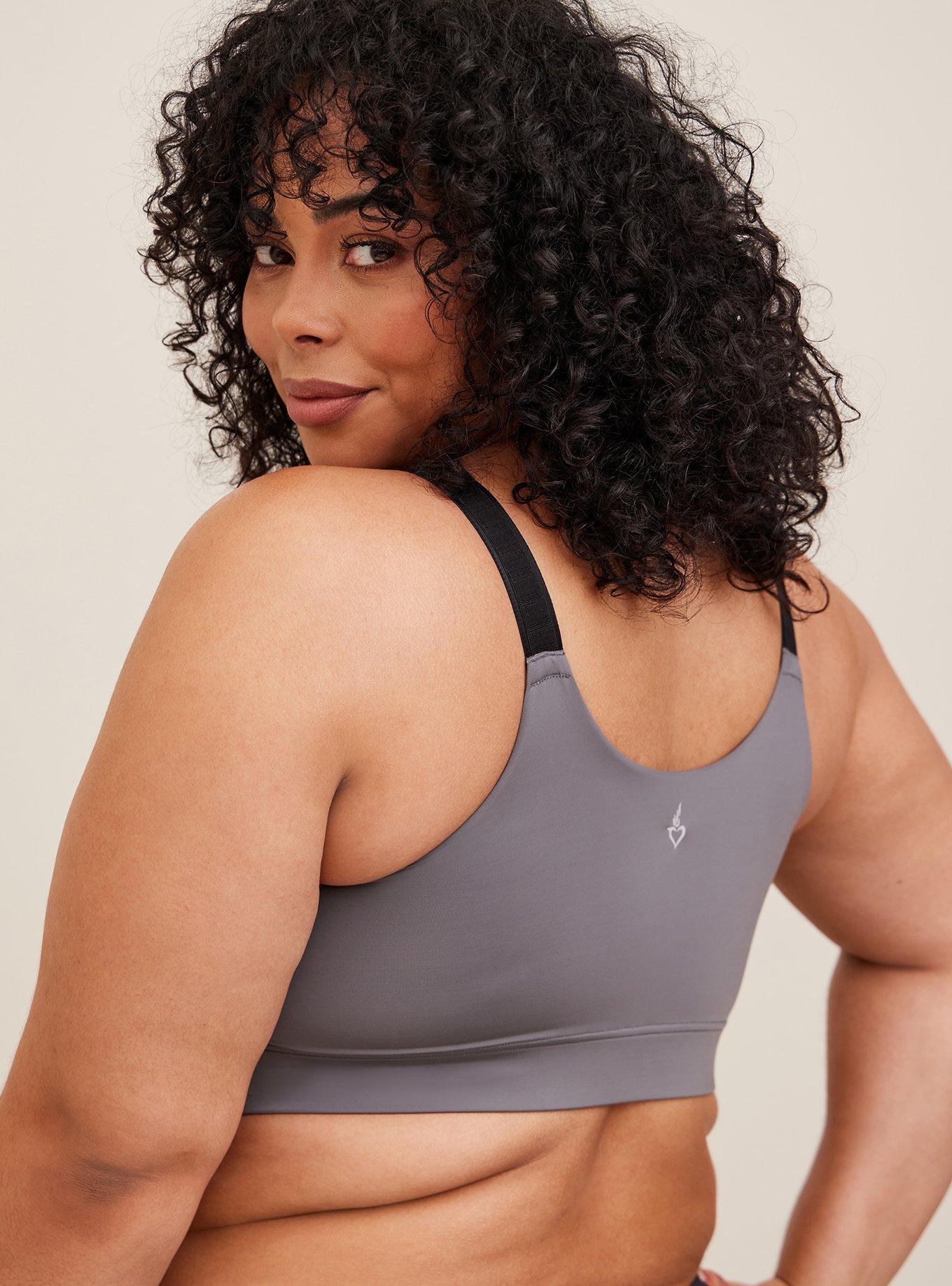 Torrid 46C Sports Bra Gray Black High Impact Women's New