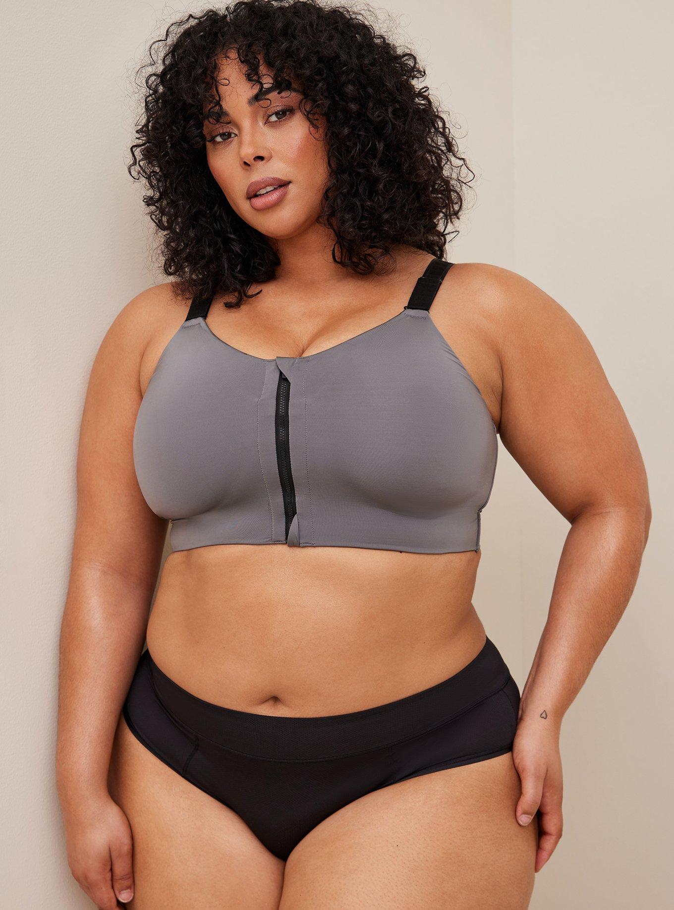 Plus Size - Wire-Free Hi-Impact Zip-Front Sports Bra - Torrid