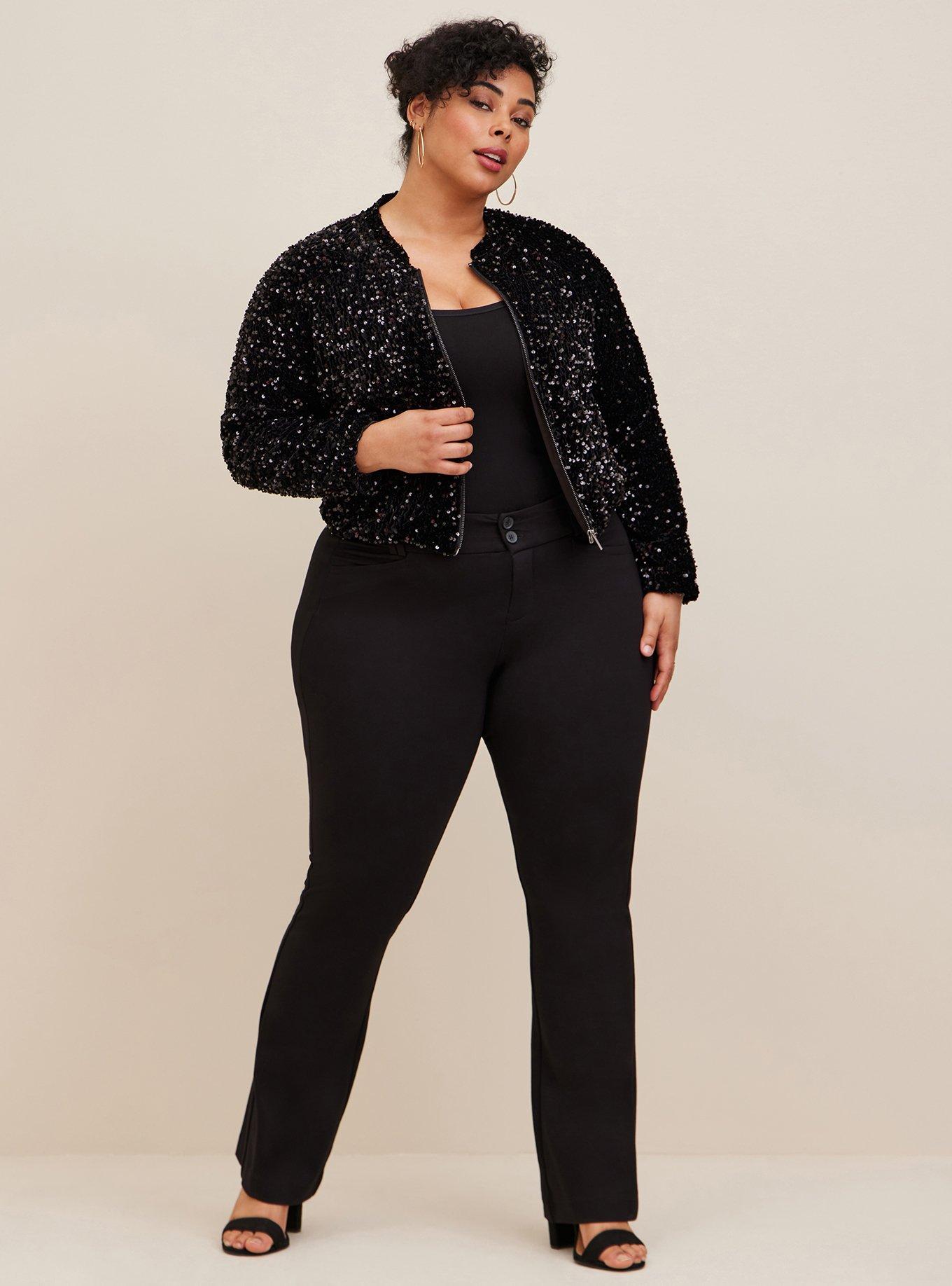 Sequin Crop Jacket, DEEP BLACK, alternate
