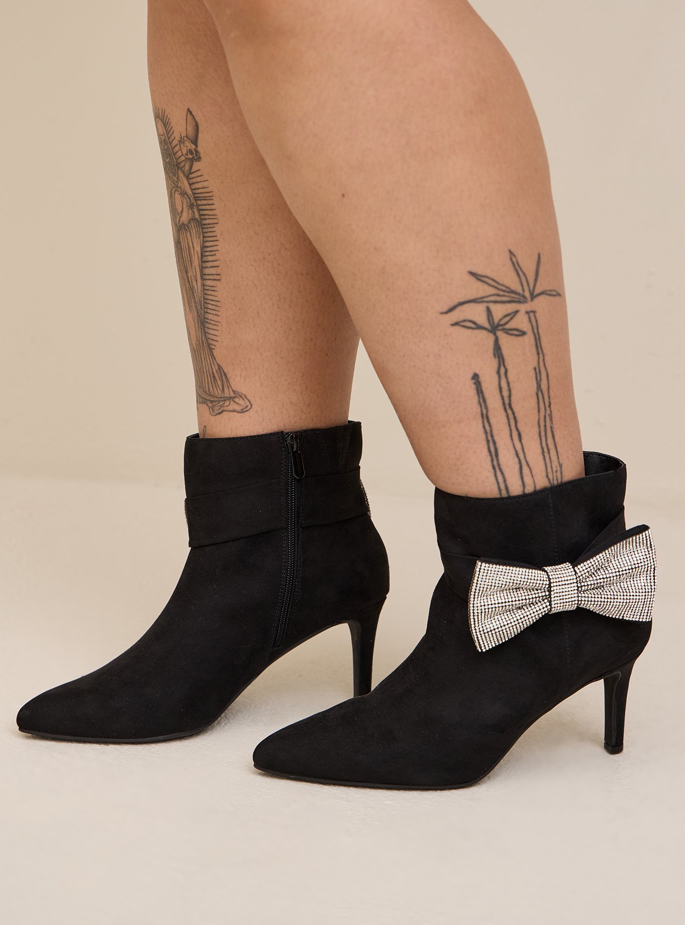 Plus Size - Rhinestone Bow Stiletto Bootie (WW) - Torrid