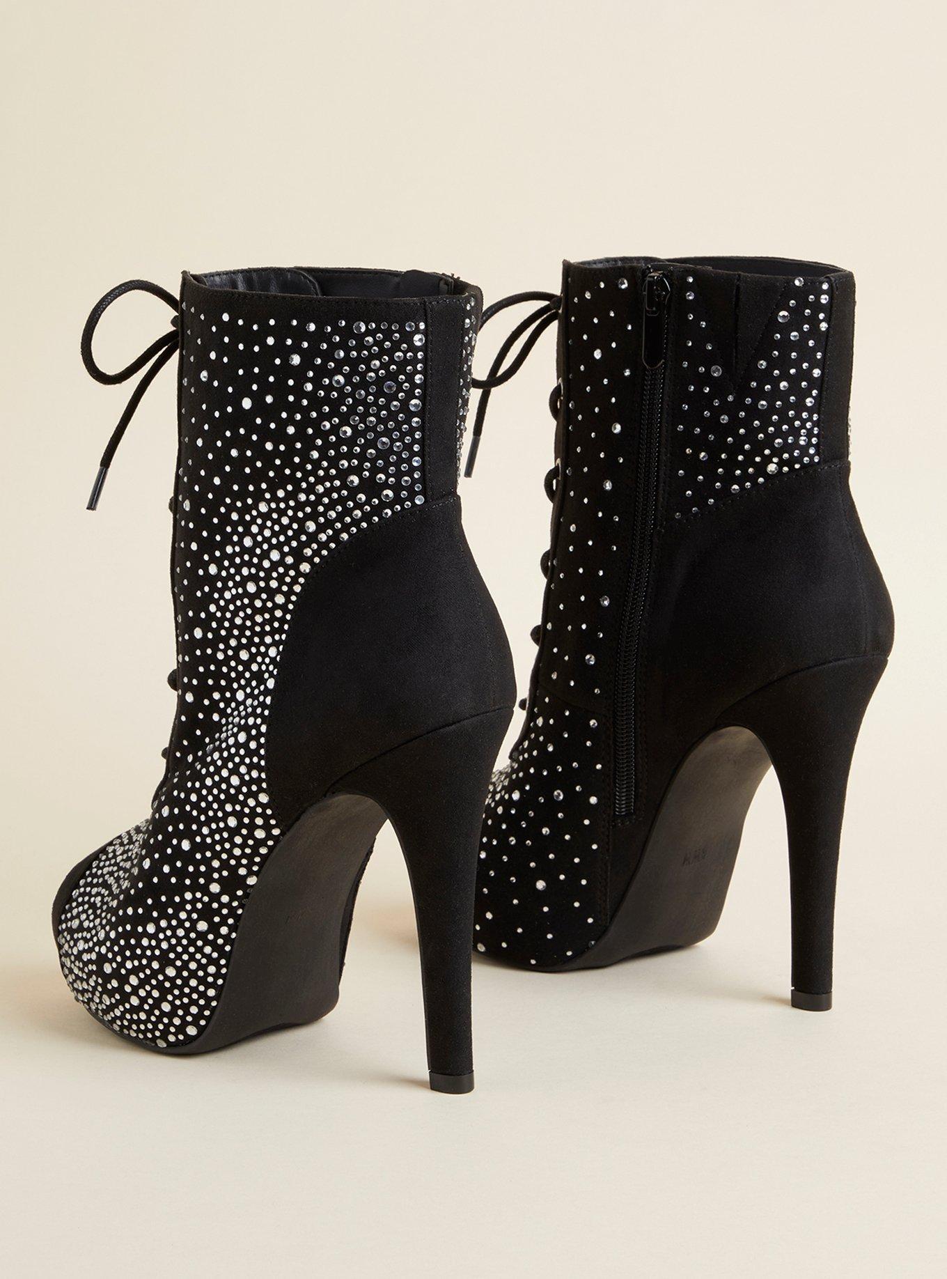 Plus size peep toe booties hot sale