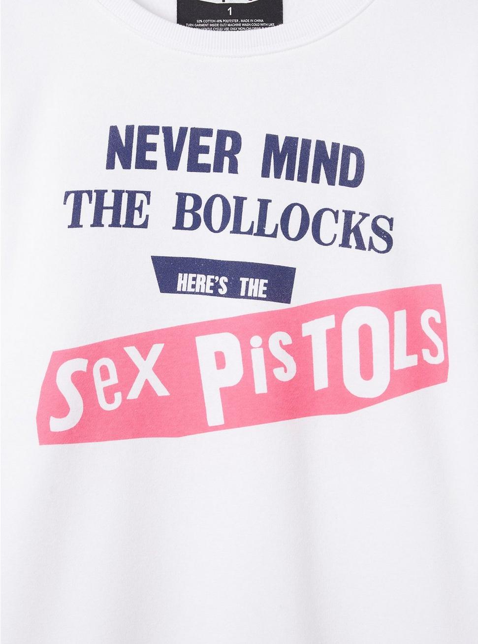 Plus Size Sex Pistols Cozy Fleece Crew Neck Sweatshirt, BRIGHT WHITE, alternate