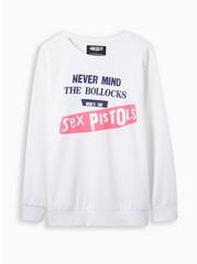 Plus Size Sex Pistols Cozy Fleece Crew Neck Sweatshirt, BRIGHT WHITE, hi-res