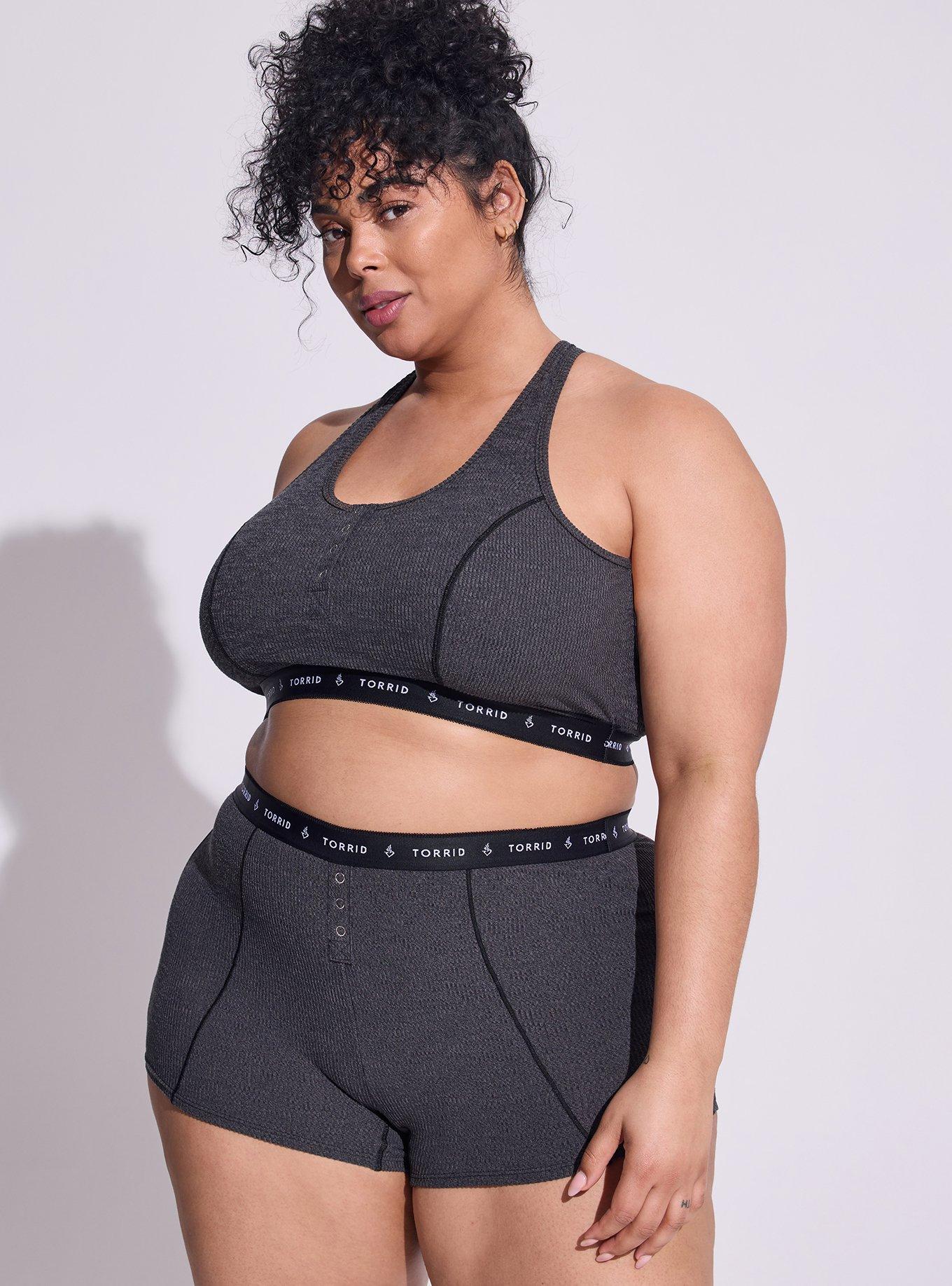 Plus Size - Lightly Lined Rib Henley Bralette - Torrid