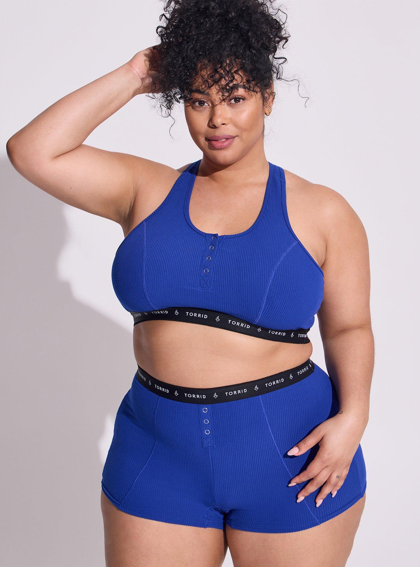 Plus Size - Lightly Lined Rib Henley Bralette - Torrid