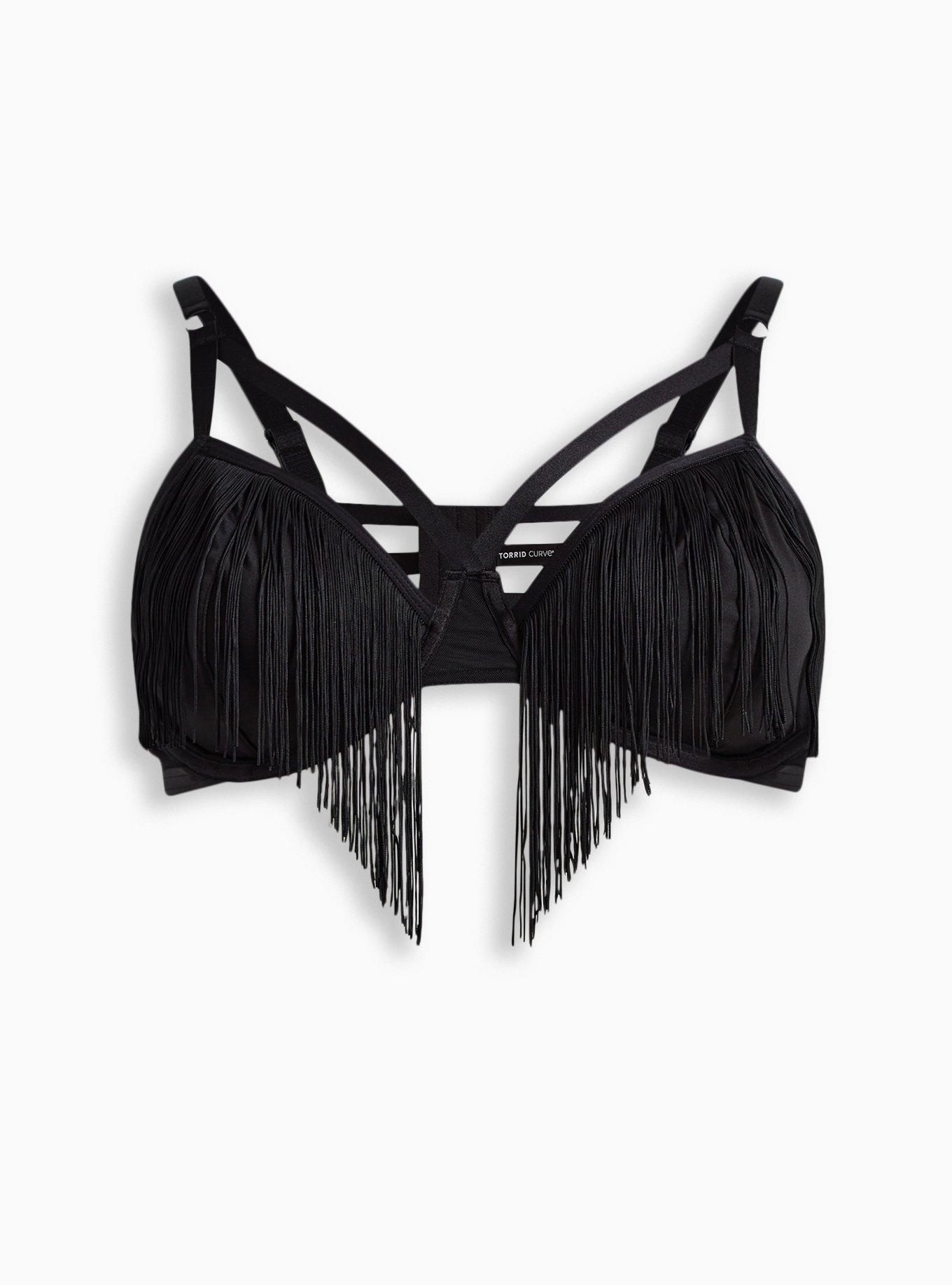 Plus Size - Fringe Strappy Longline Bra - Torrid