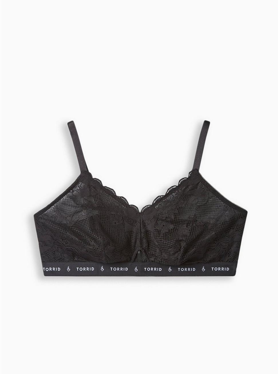 Tattoo Lace Bralette With Keyhole, RICH BLACK, hi-res