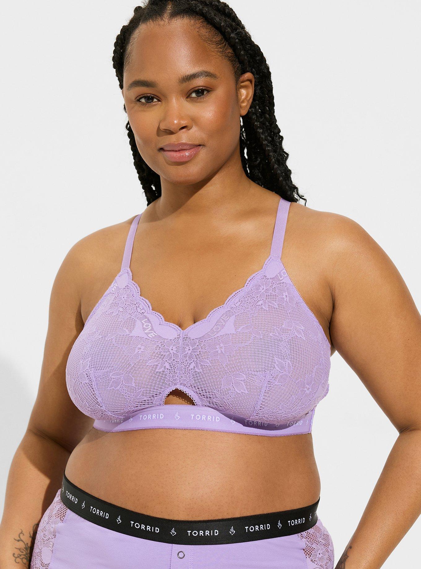 Plus Size - Tattoo Lace Bralette With Keyhole - Torrid