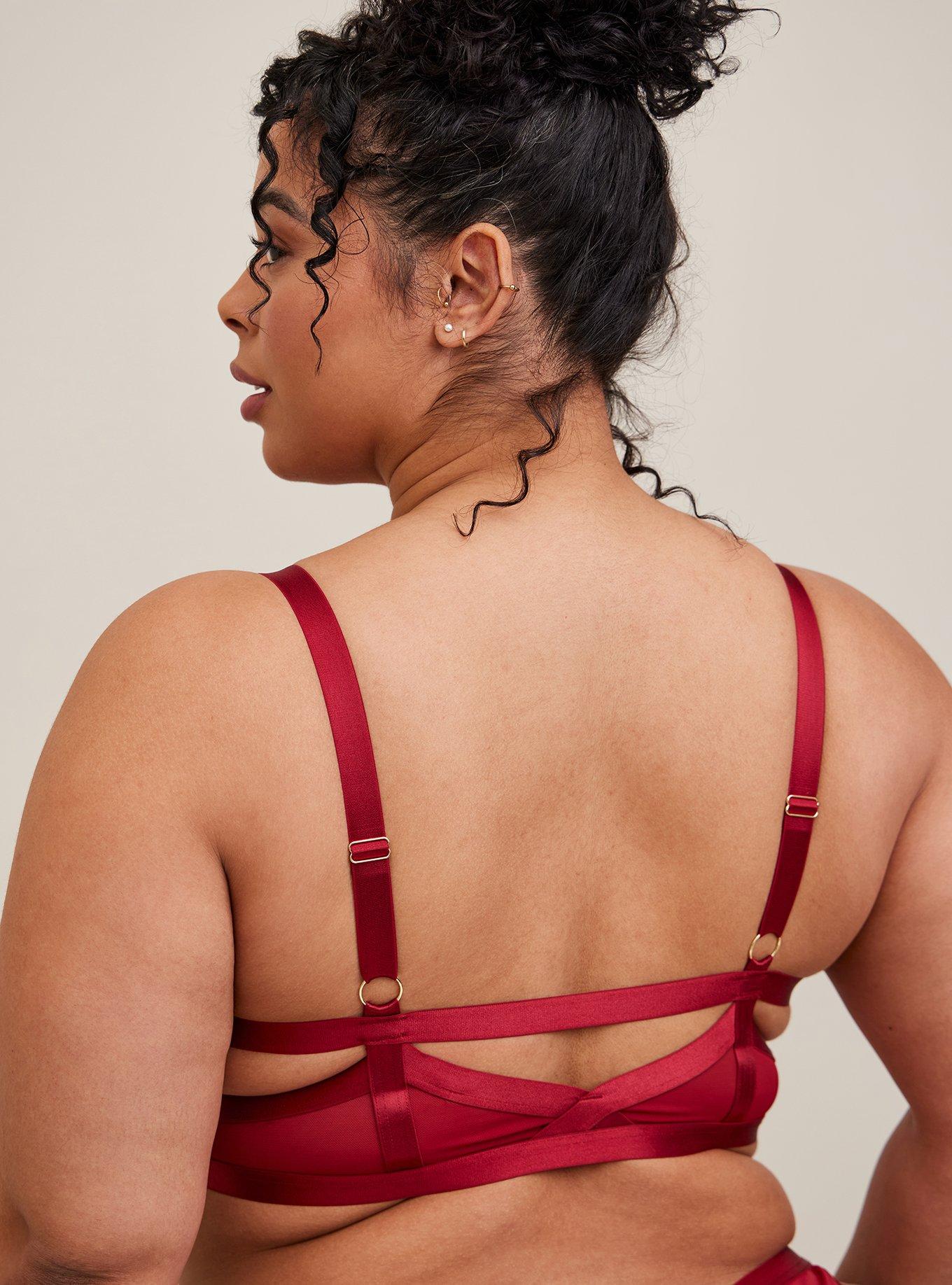 Plus Size - Overt Strappy Mesh Wireless Bralette - Torrid