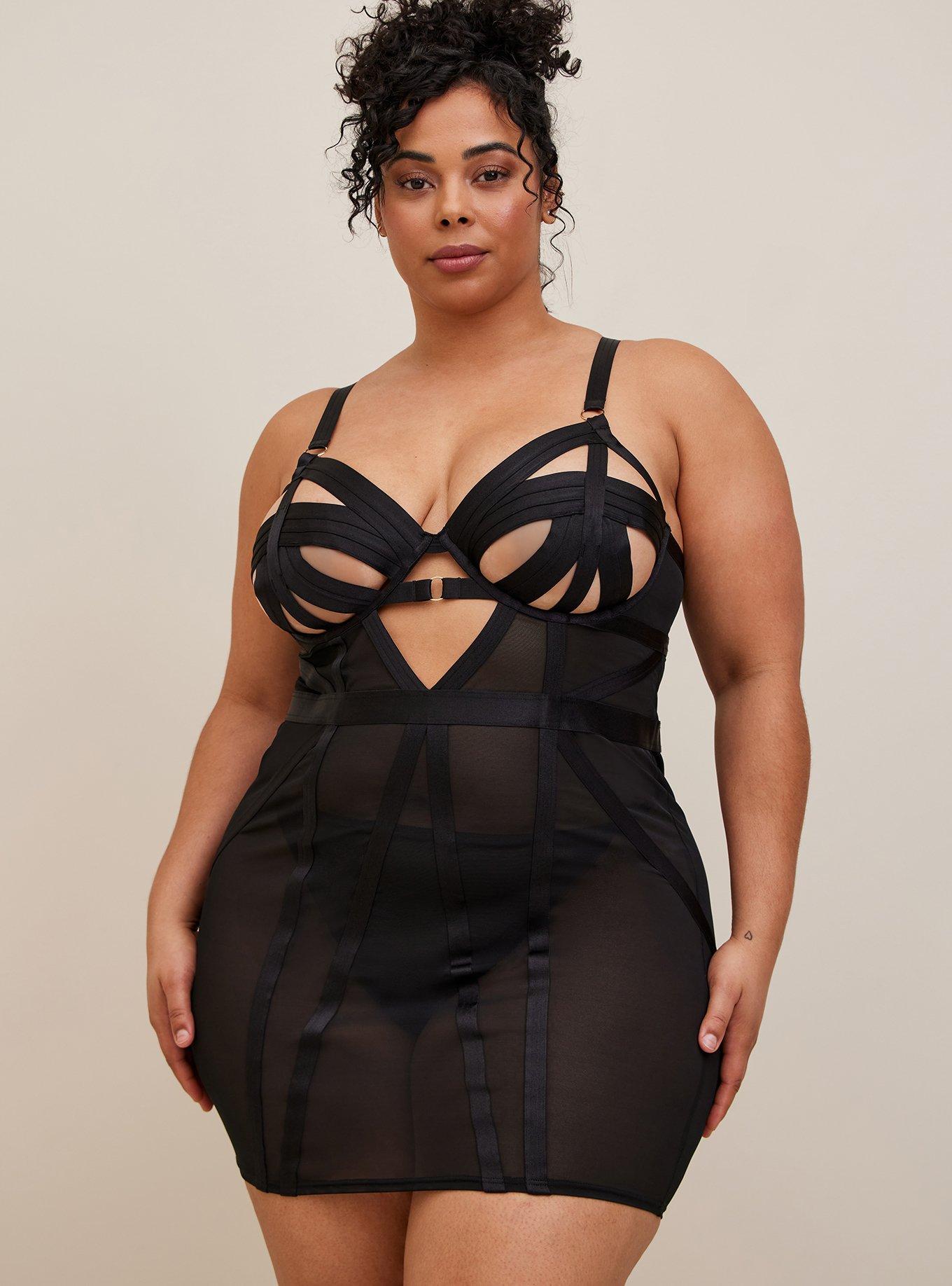 Plus Size - Strappy Heart Mid Waist Thong - Torrid