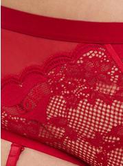 Tattoo Lace Mid-Rise Hipster Panty, JESTER RED, alternate