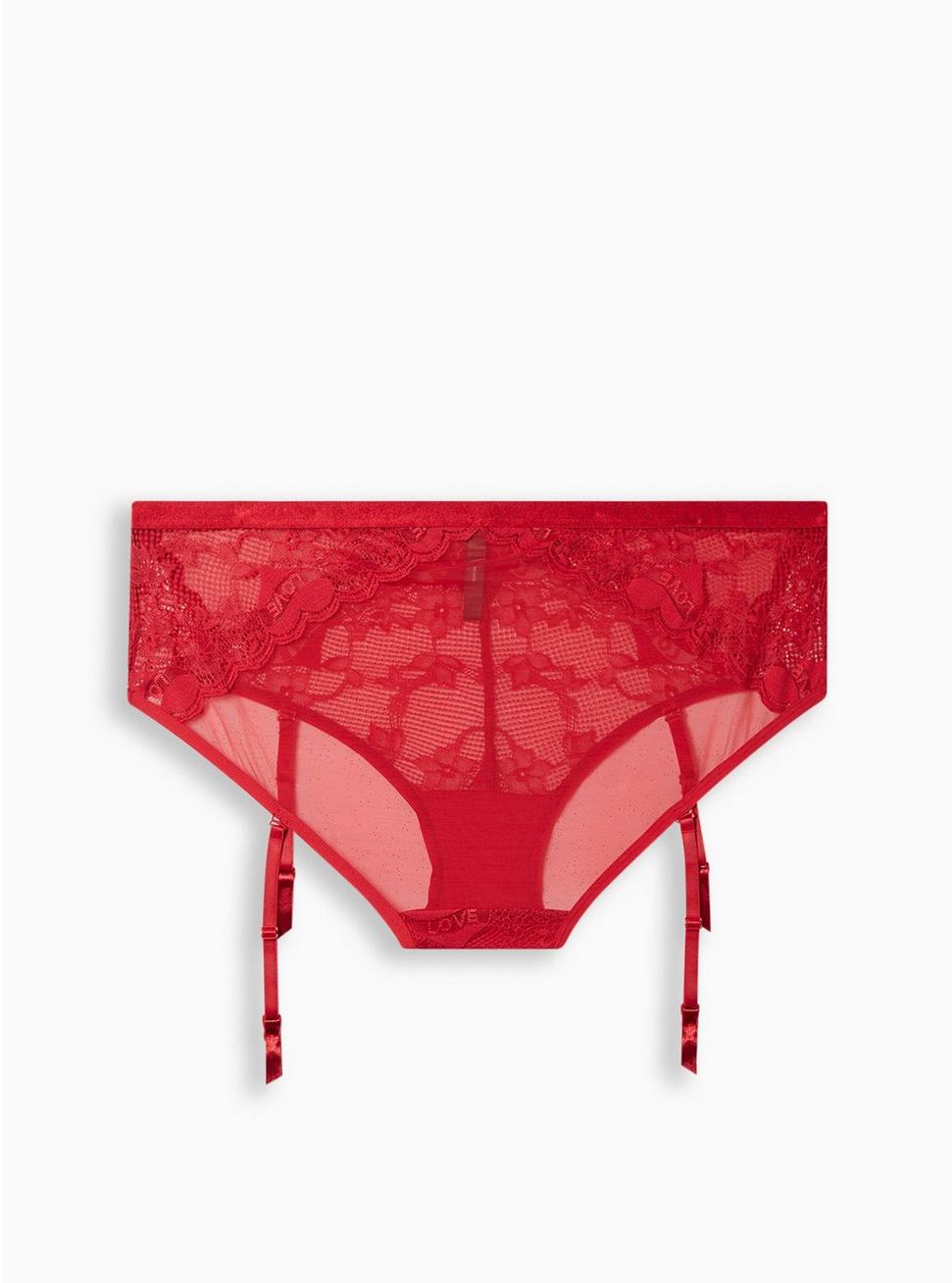 Tattoo Lace Mid-Rise Hipster Panty, JESTER RED, hi-res