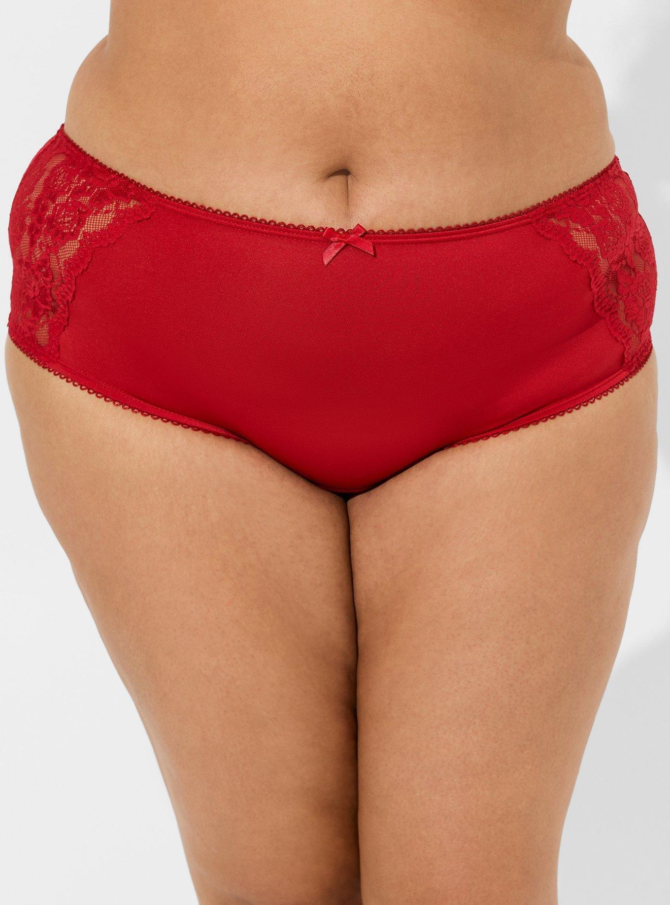 Red Cut Out Lace Thong, Lingerie