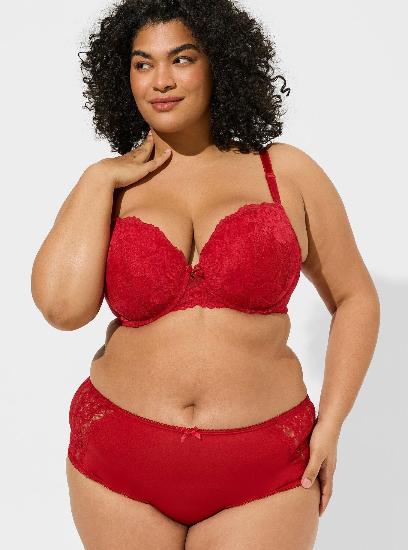 Plus Size - Lace Cheeky Panty With Heart Cut-Out Back - Torrid