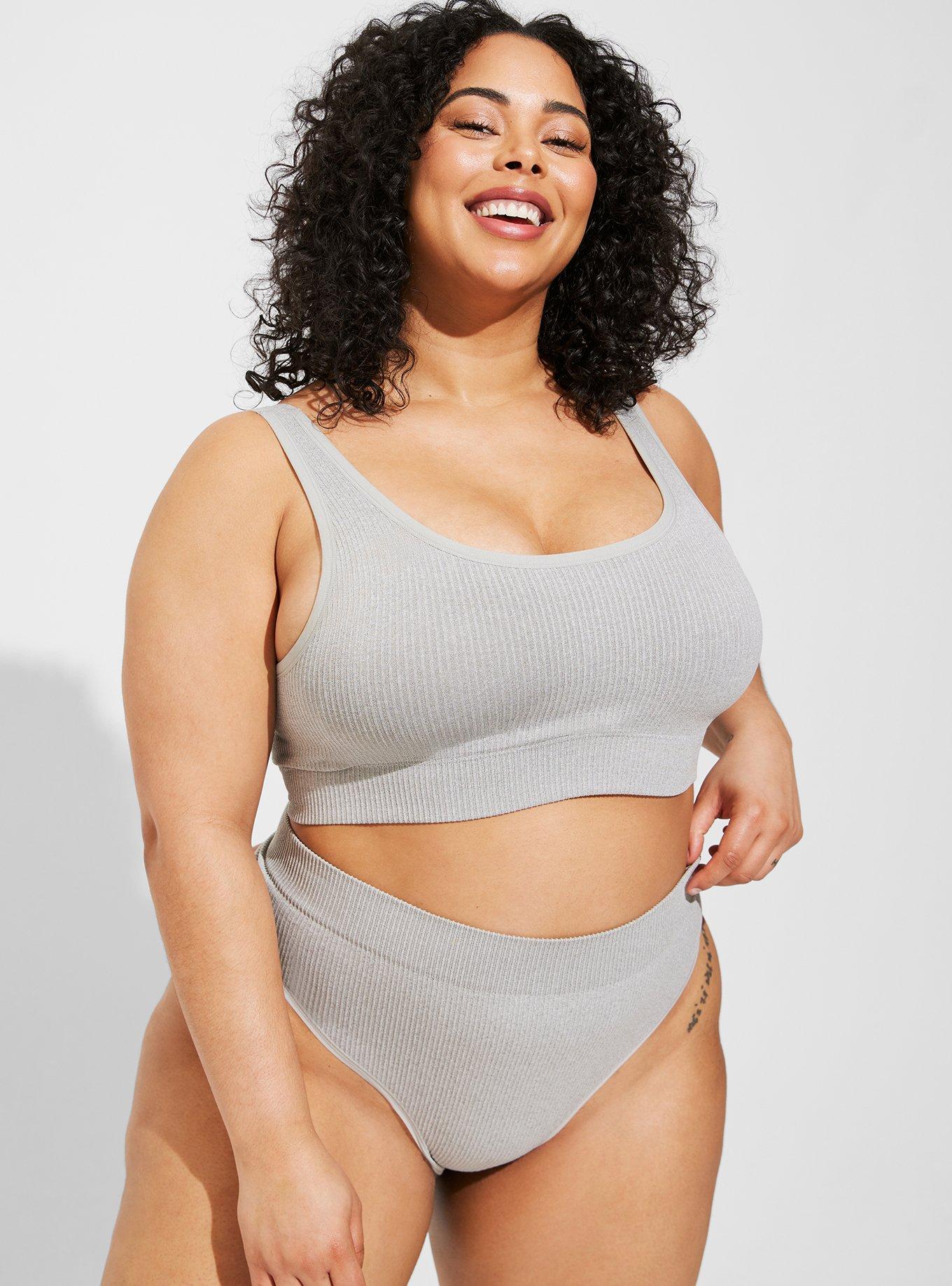 Plus Size - Seamless Ribbed High Rise Thong Panty - Torrid