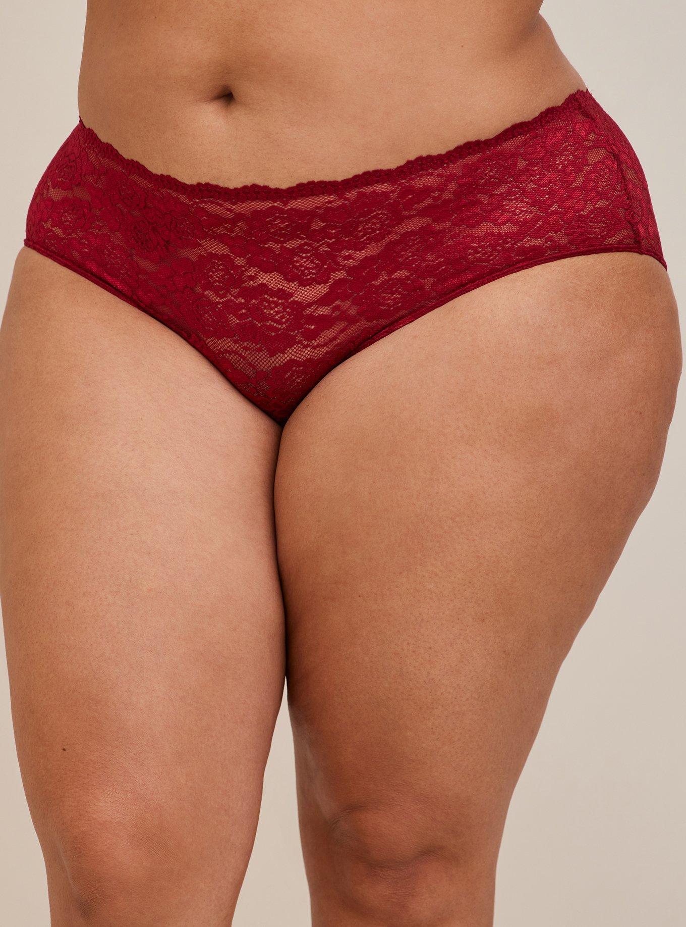 Plus Size - Lace Hipster Panty With Strappy Cage Back - Torrid