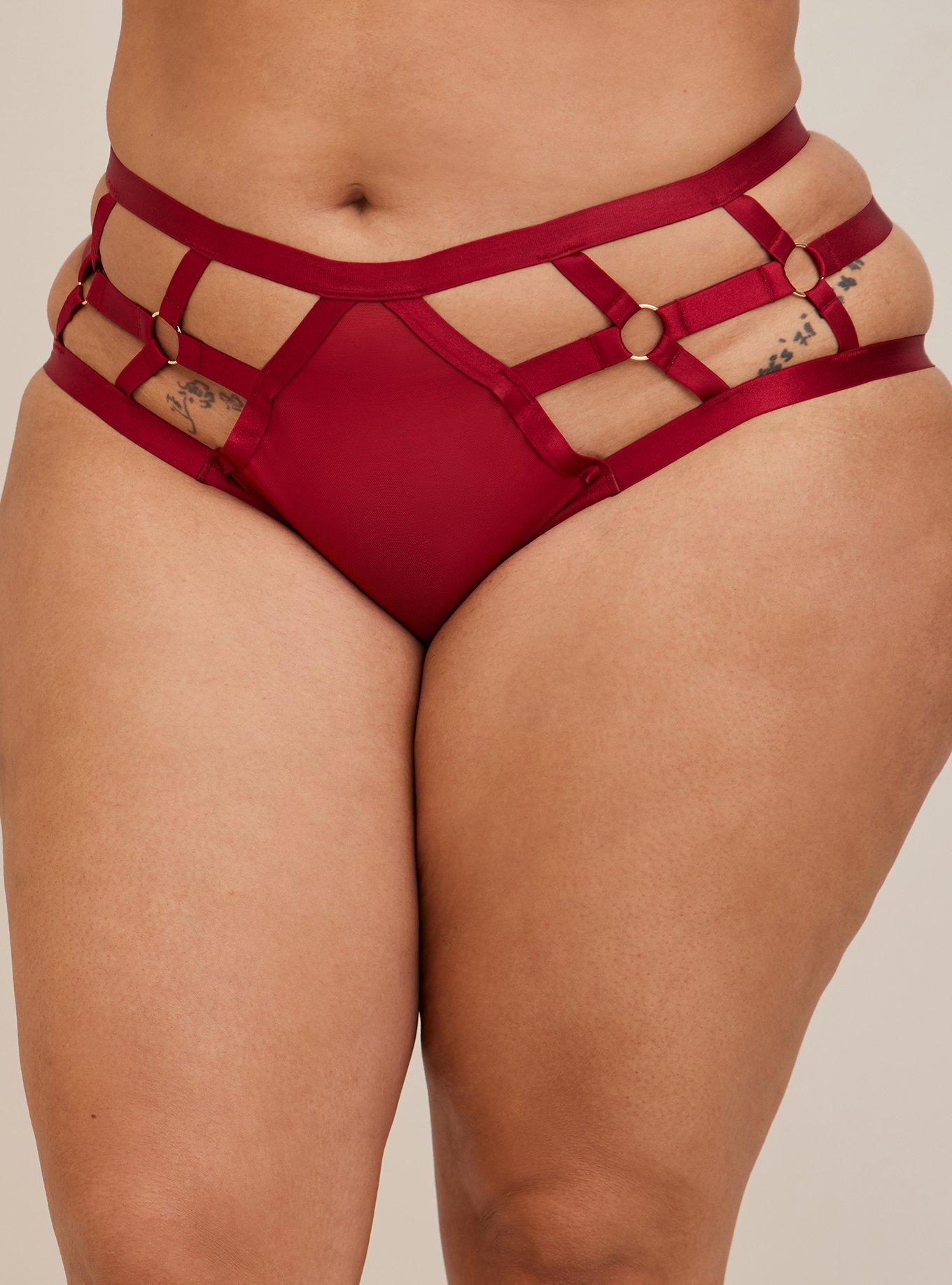 TORRID Velour And Mesh Hipster Panty With Cage Back