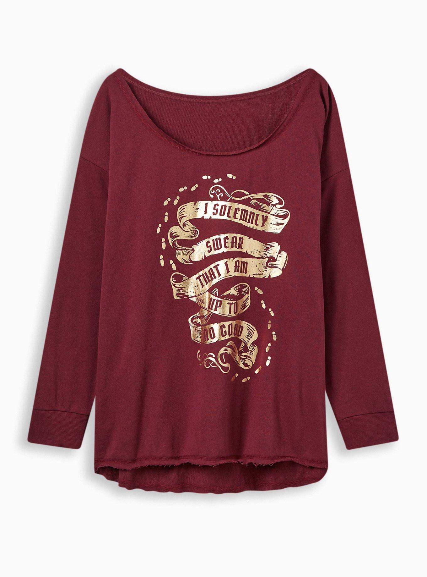 Plus Size - Harry Potter Solemnly Swear French Terry Off The Shoulder ...