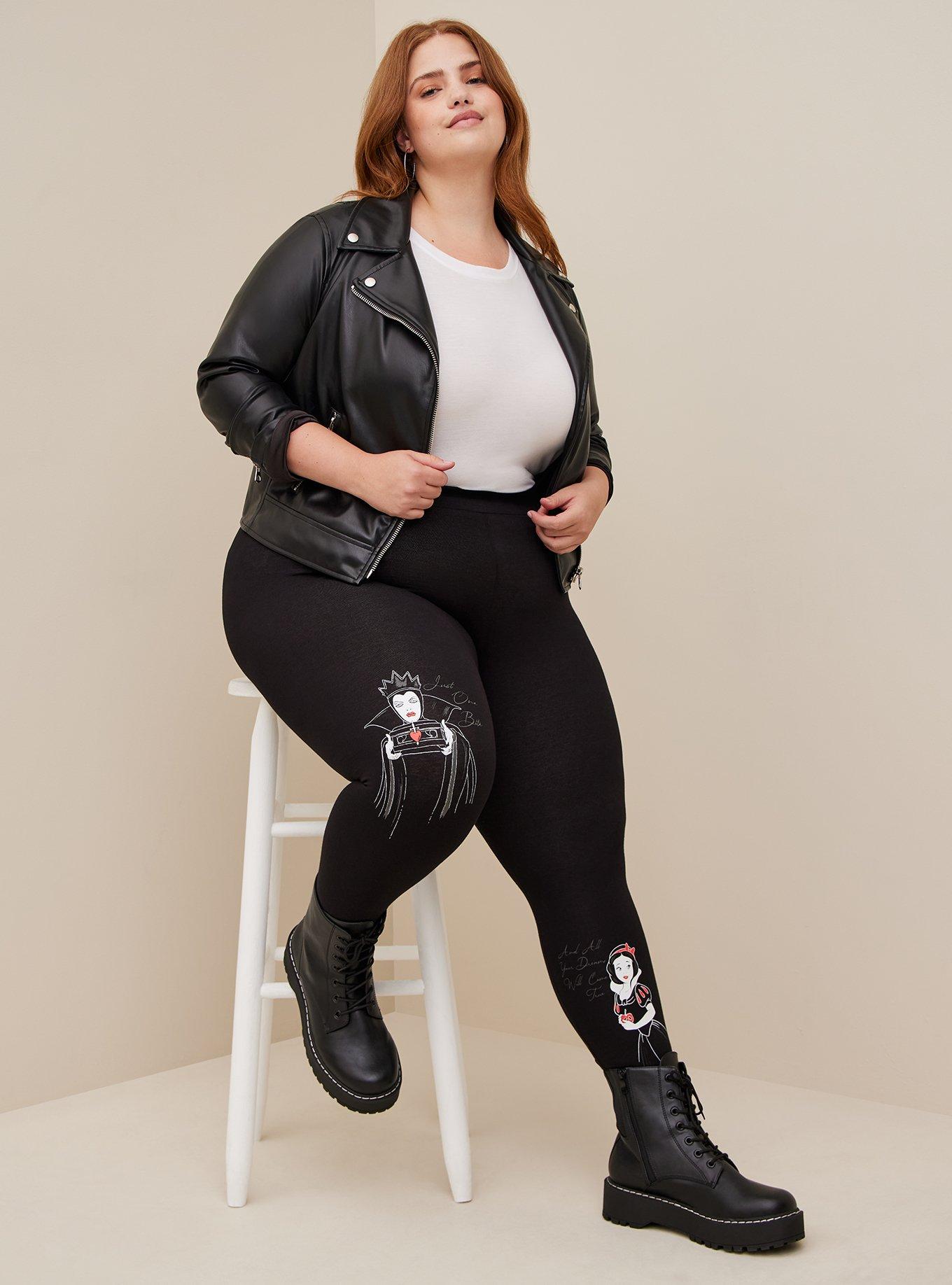 White Womens Plus Size Crop Leggings