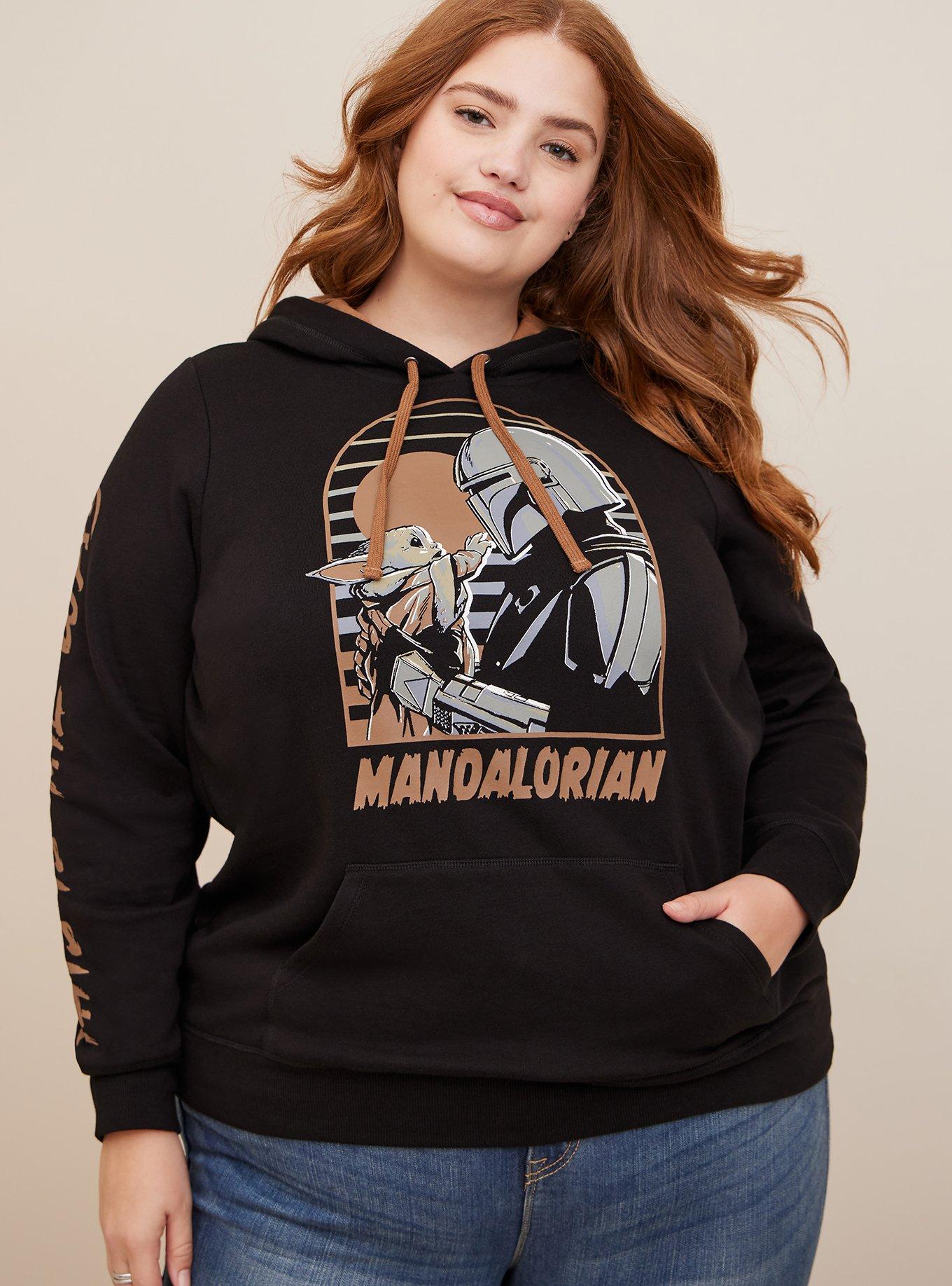 Plus Size Star Wars The Mandalorian Cozy Fleece Pullover Hoodie