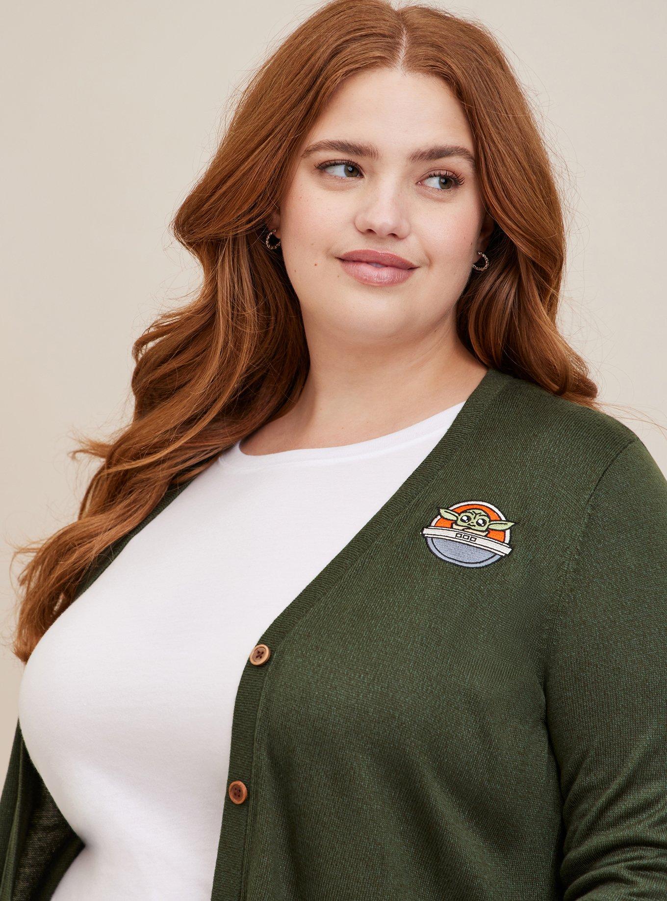 Plus size outlet sweatshirt cardigan