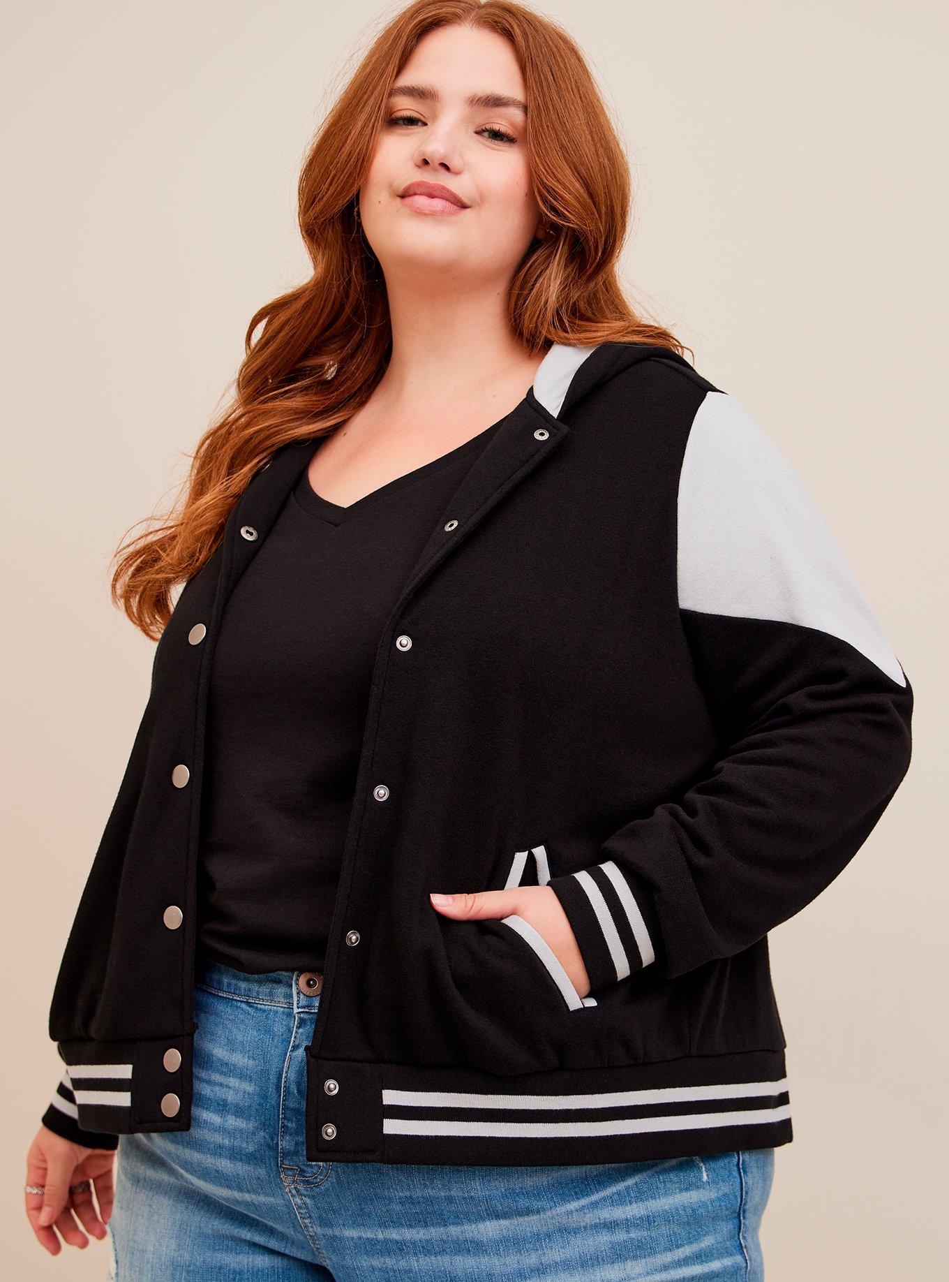 Plus Size - Star Wars The Mandalorian Cozy Fleece Varsity Jacket