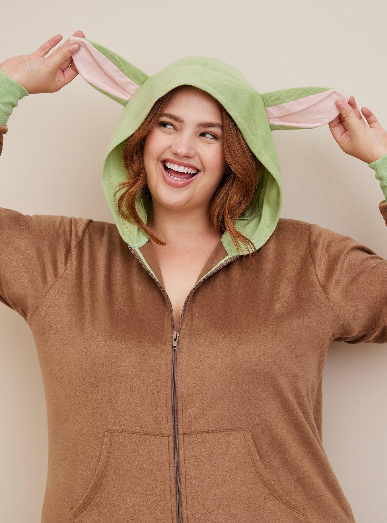 Plus Size Star Wars The Mandalorian Sleep Onesie, CARIBOU, alternate