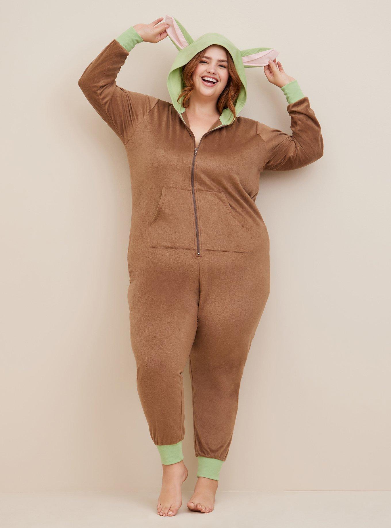 Plus Size Star Wars The Mandalorian Sleep Onesie, CARIBOU, hi-res