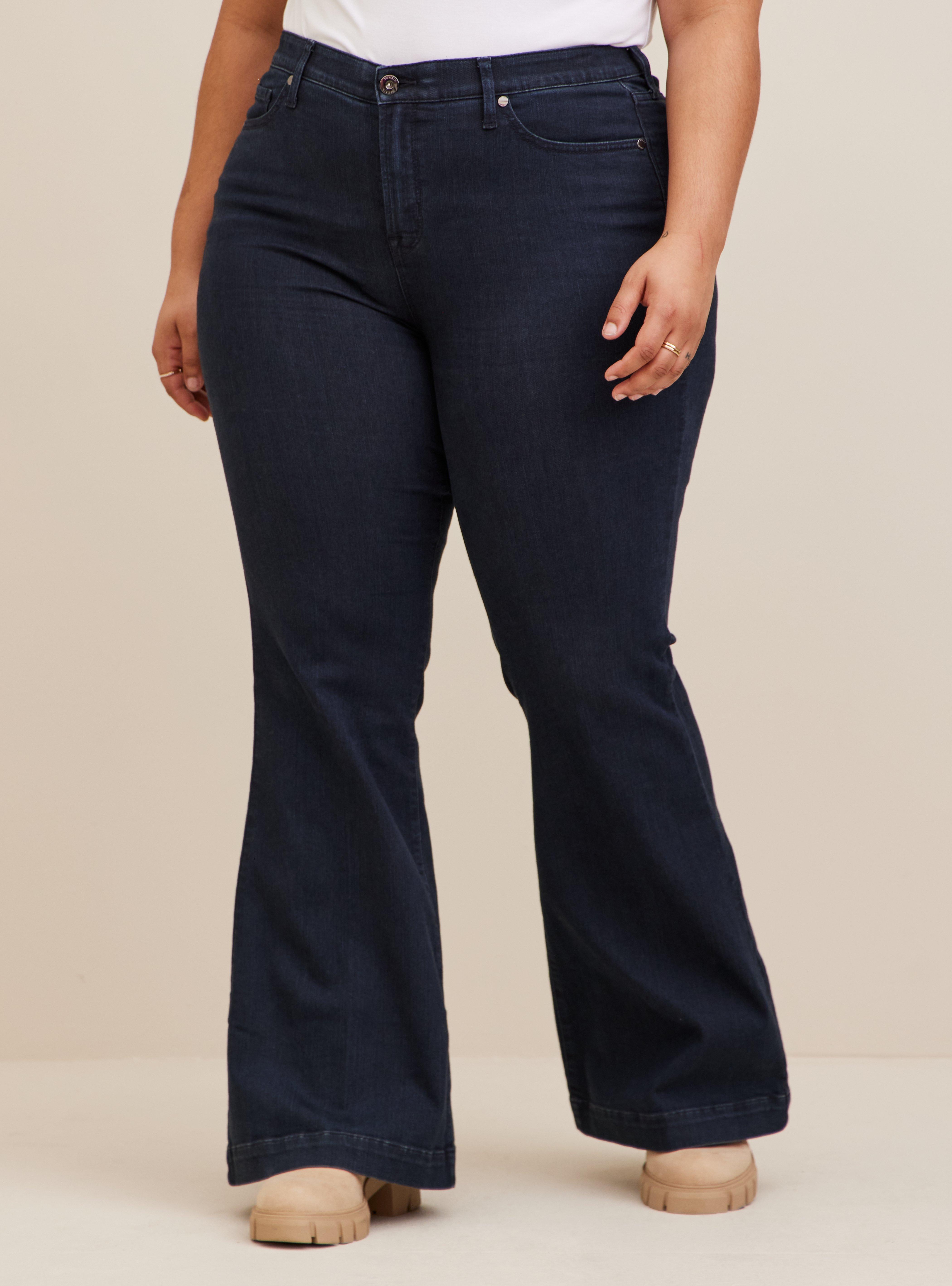 Plus Size - Sky High Flare Premium Stretch High-Rise Jean - Torrid