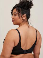 Wire-Free Lightly Lined Tattoo Lace Plunge 360° Back Smoothing™ Bra, RICH BLACK, alternate