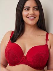 T-Shirt Push-Up Tattoo Lace 360° Back Smoothing™ Bra, JESTER RED, alternate