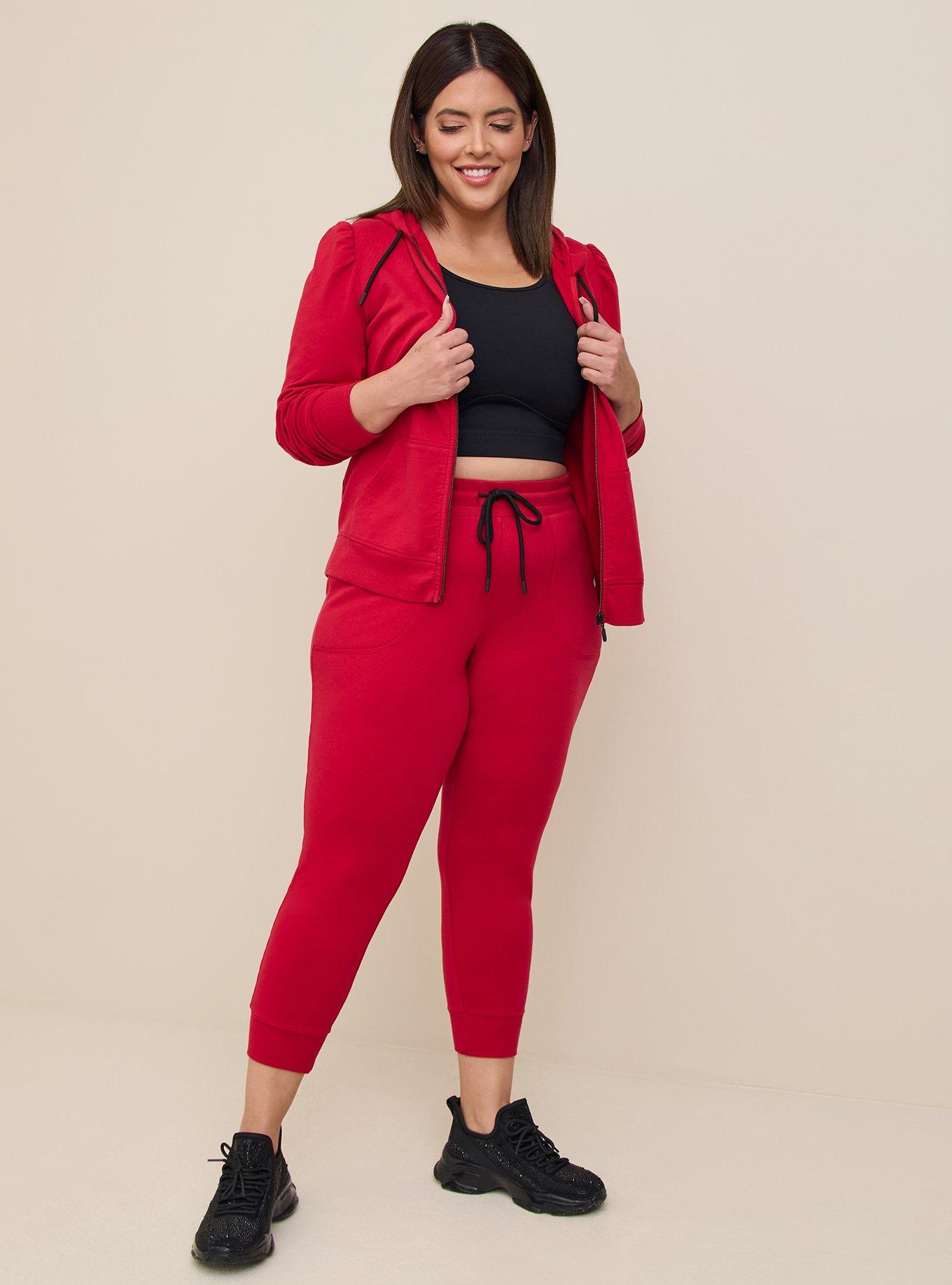 Plus Size - Everyday Fleece Puff Sleeve Relaxed Active Zip Hoodie - Torrid