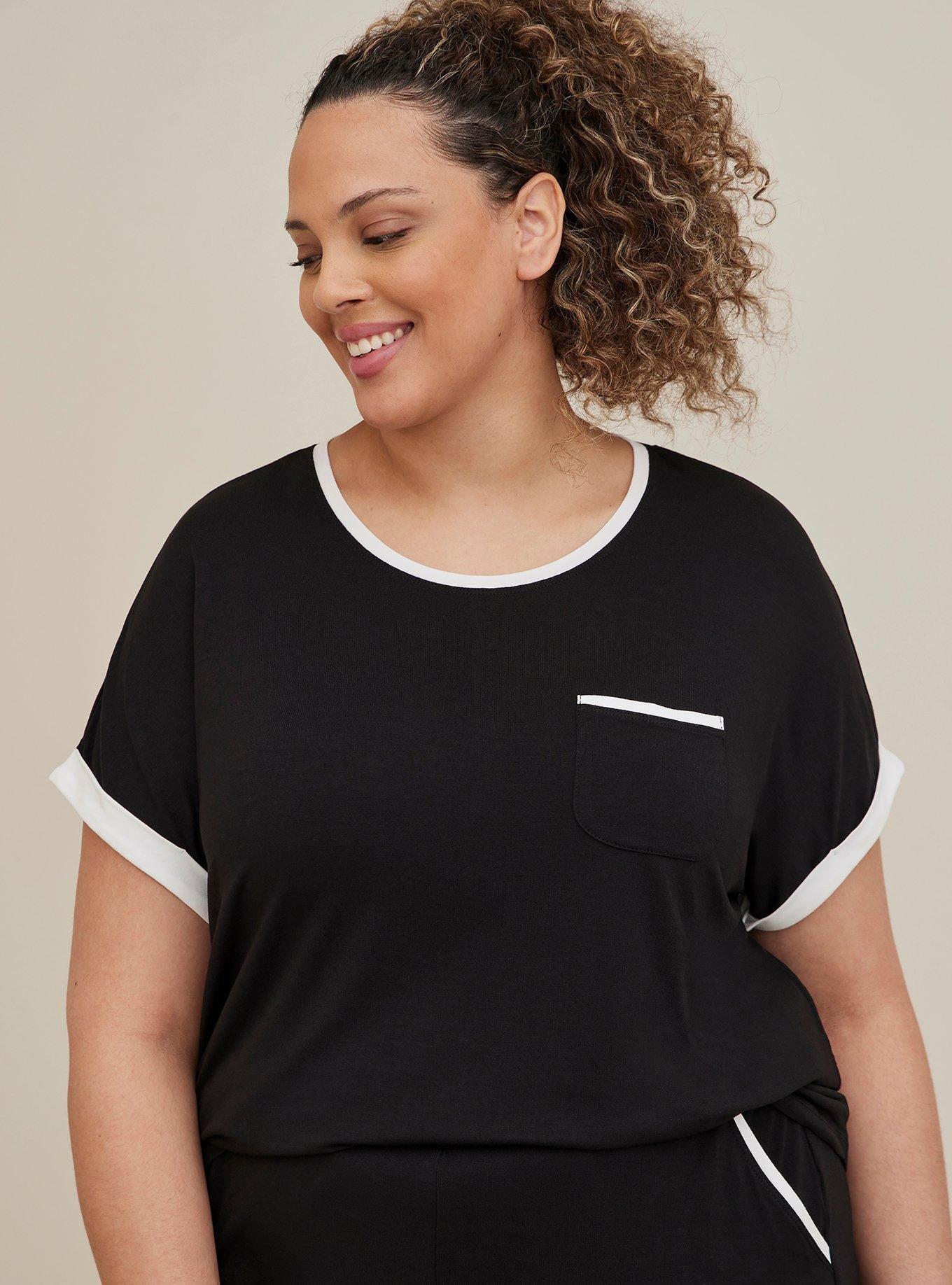 Plus Size - Super Soft Bamboo Jersey Short Sleeve Sleep Tee - Torrid