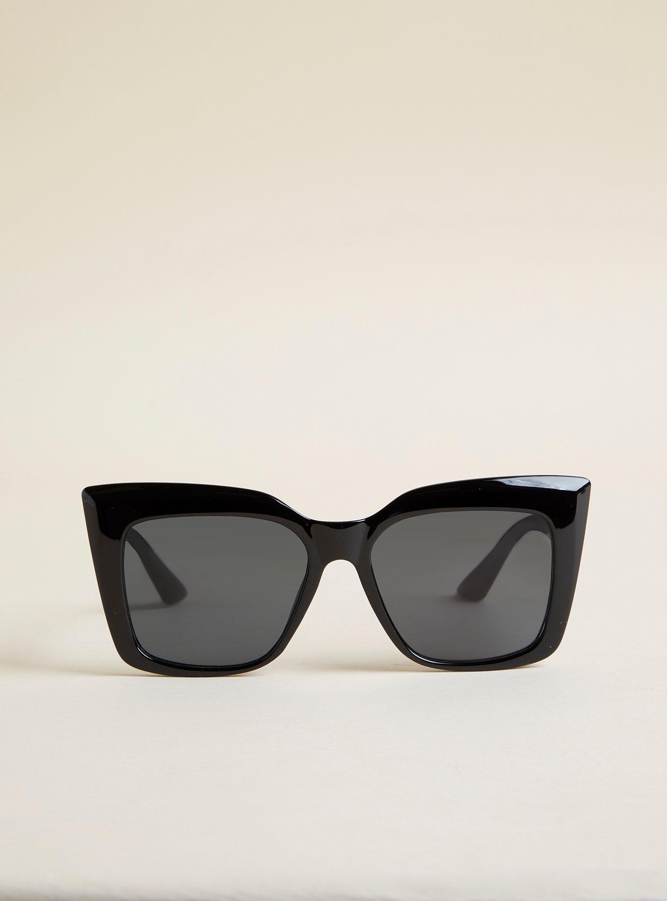 Plus Size Oversized D Frame Smoke Lens Sunglasses Torrid